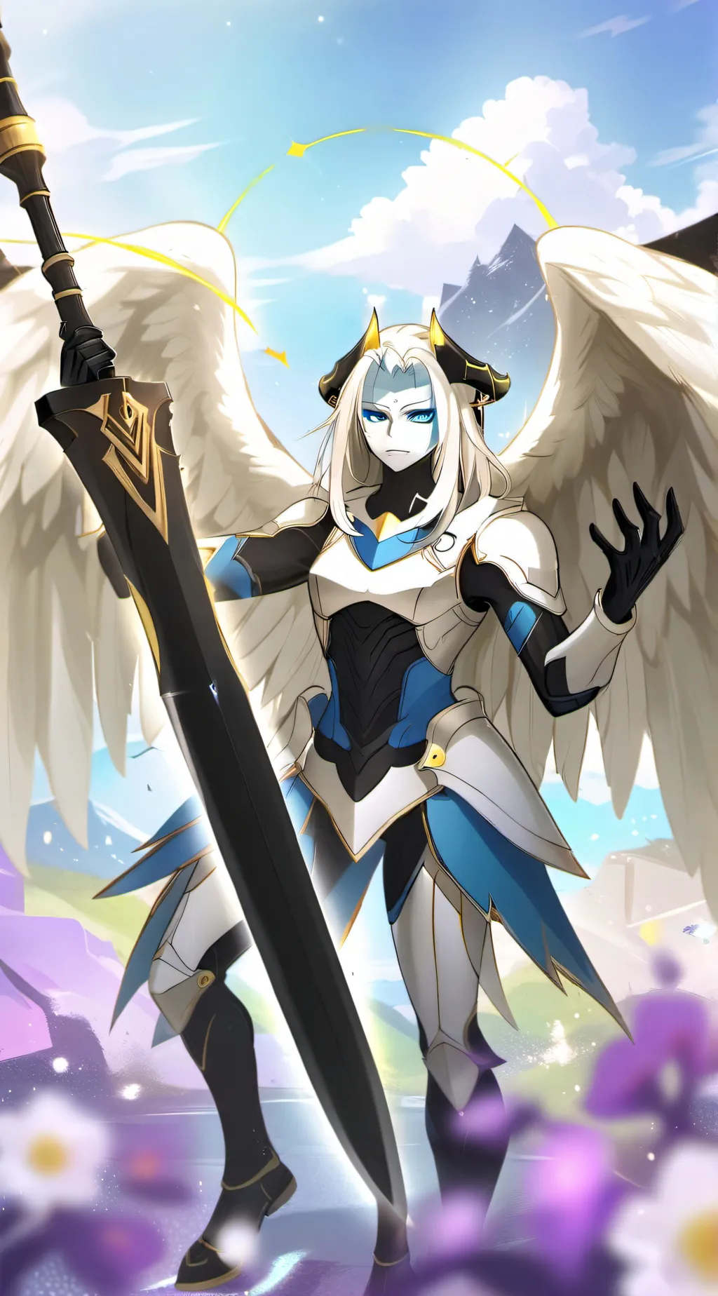 ai character: abyssal angel E. background