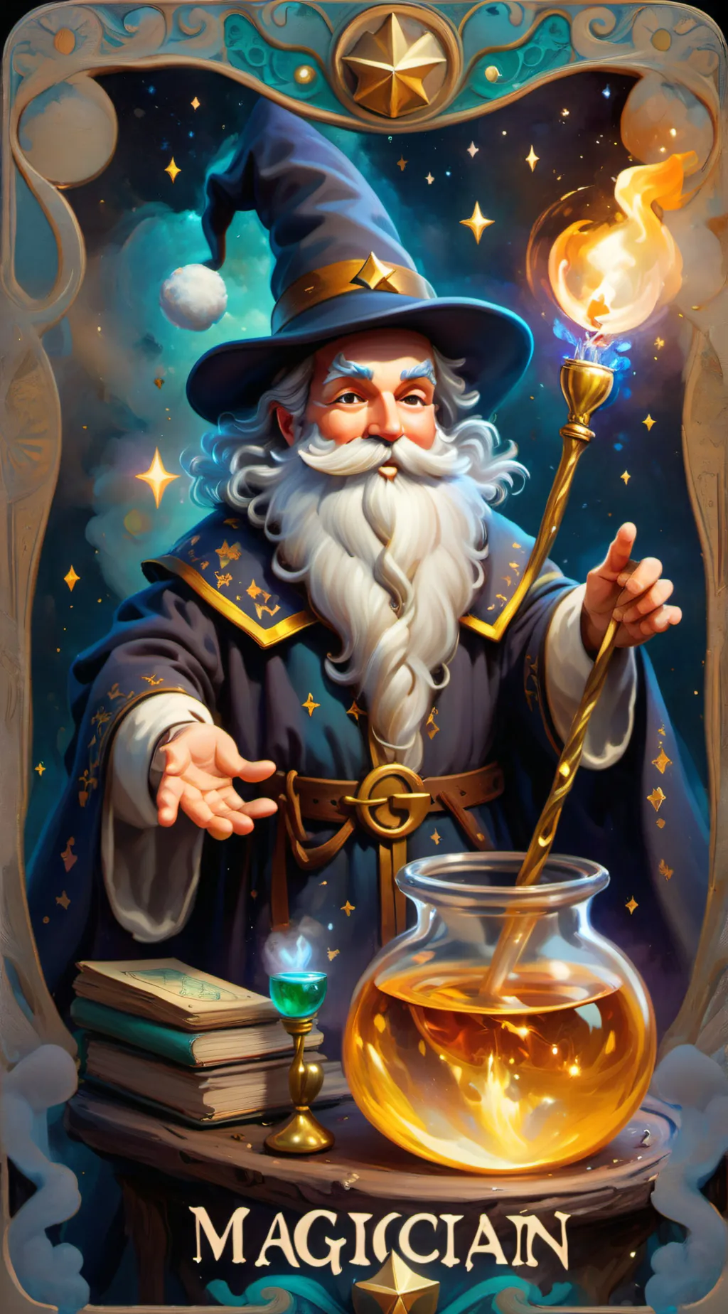 ai character: The Magician background