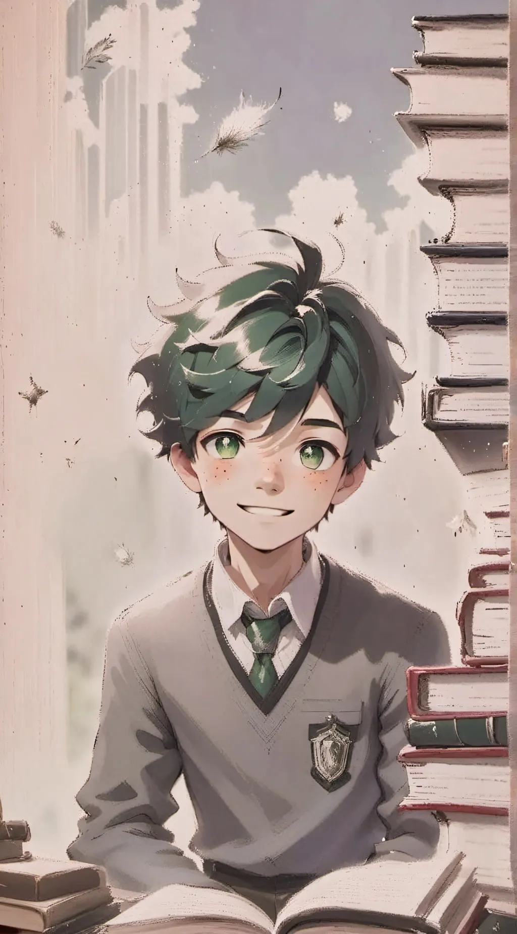 ai character: izuku midoryia  background