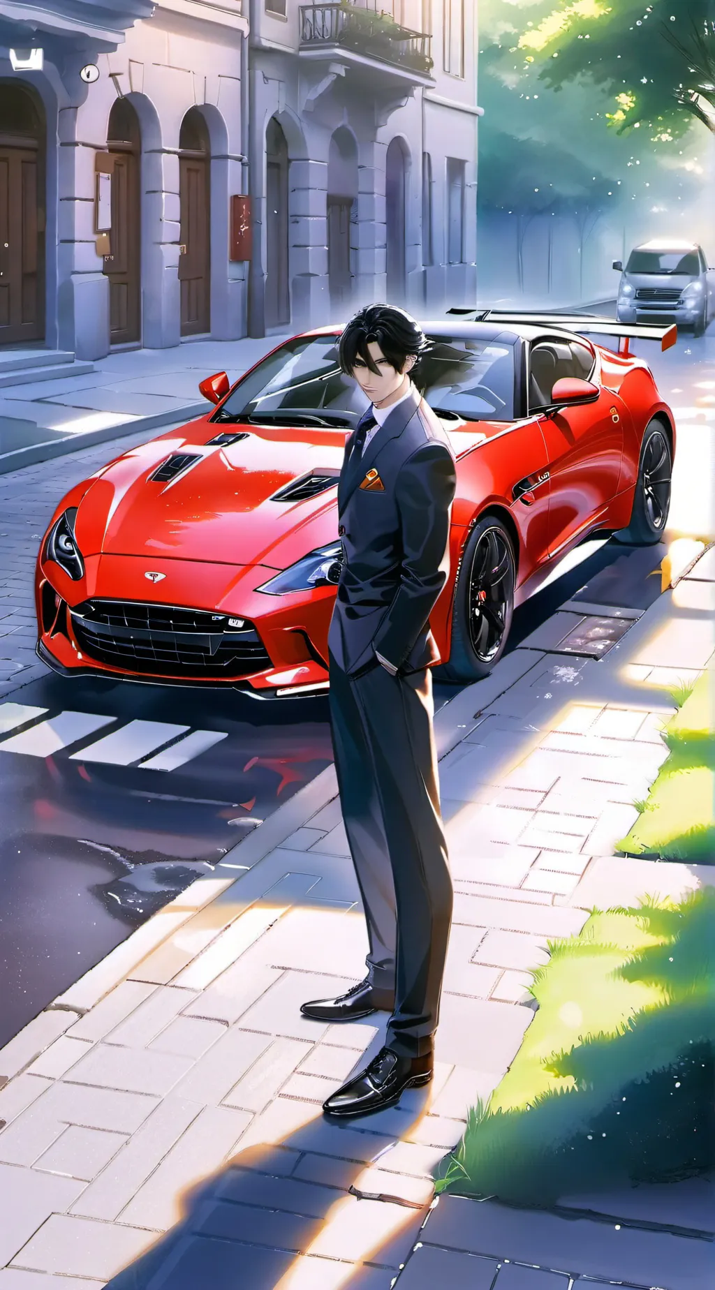ai character: jjk road trip  background