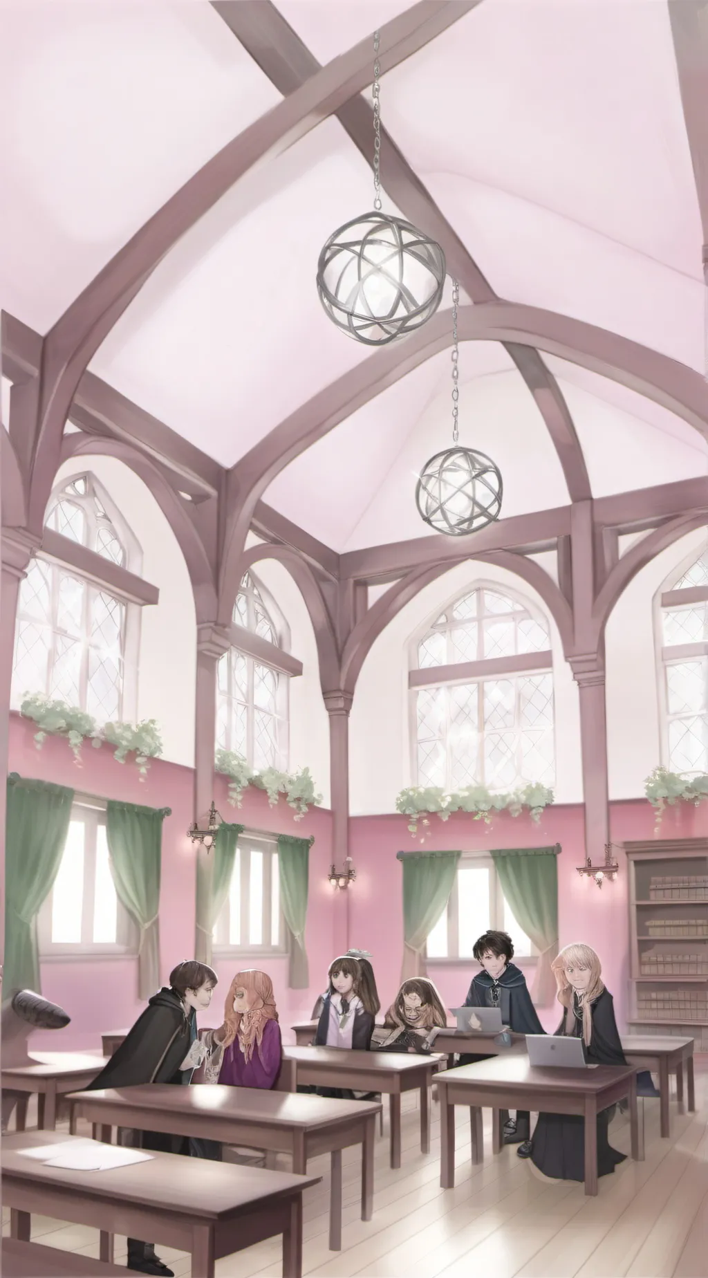 ai character: Hogwarts  background