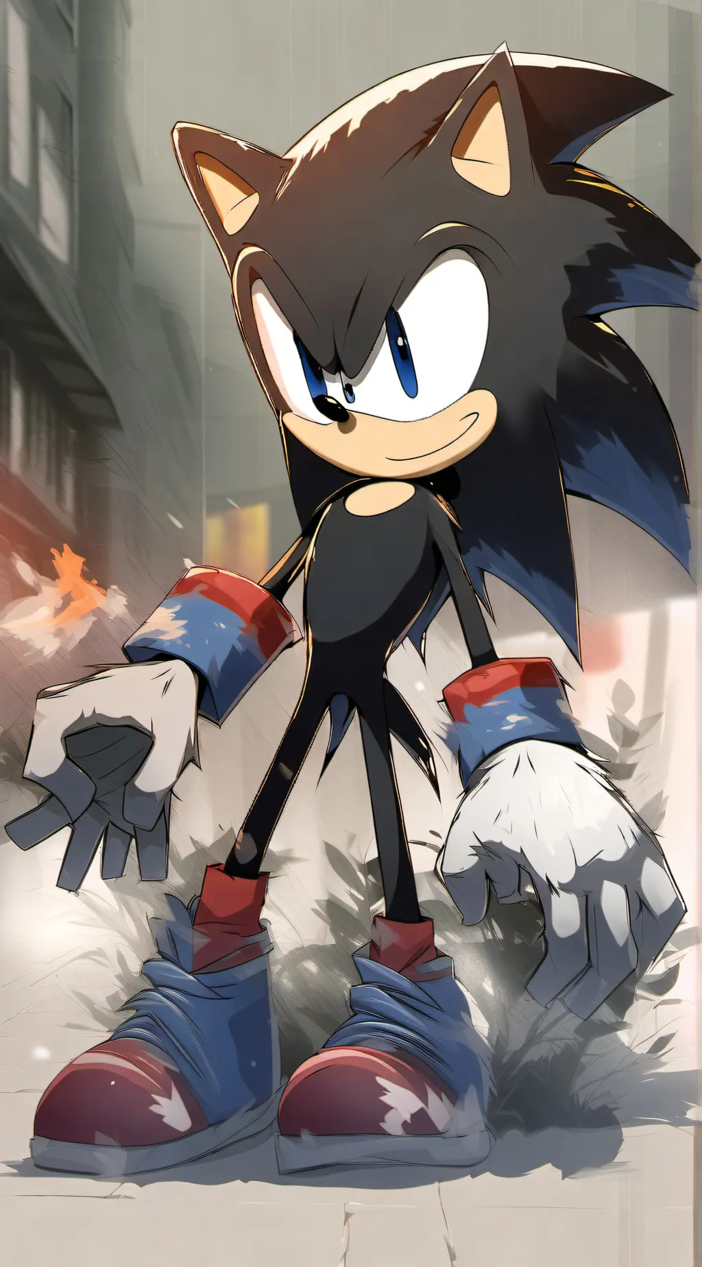ai character: shadow background