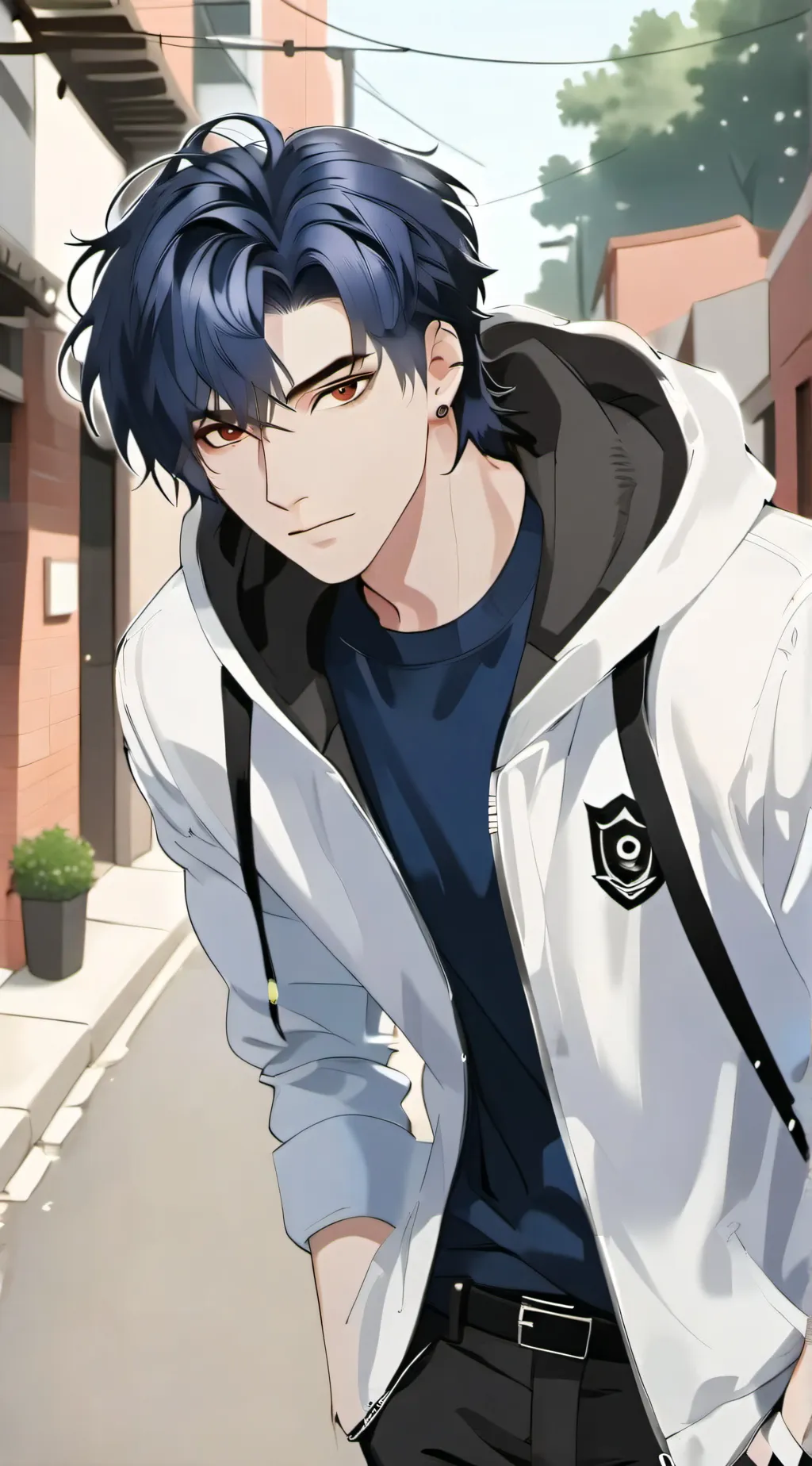 ai character: Leon  background