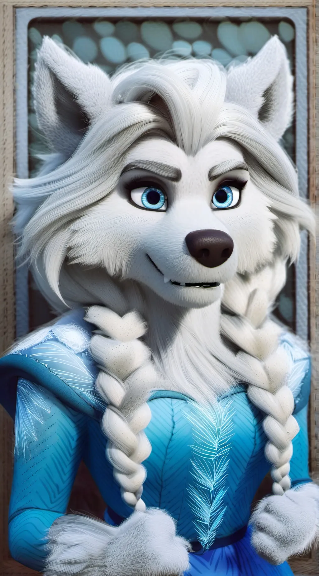 ai character: Werewolf Elsa background