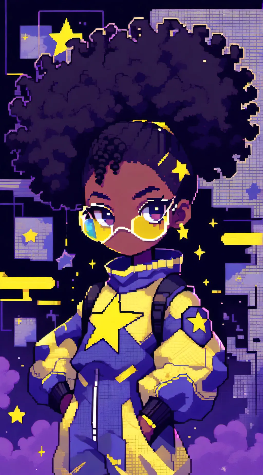 ai character: Golden Glow  background
