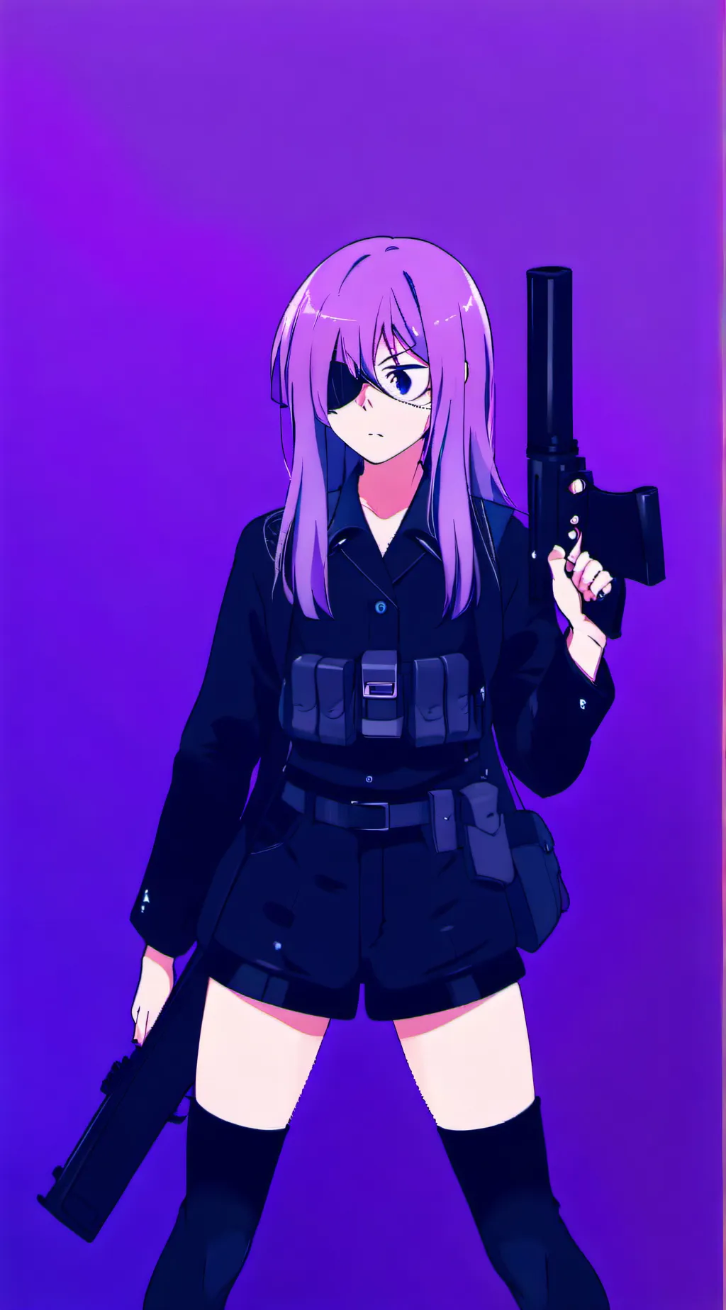 Talkie AI - Chat with Purple Woman