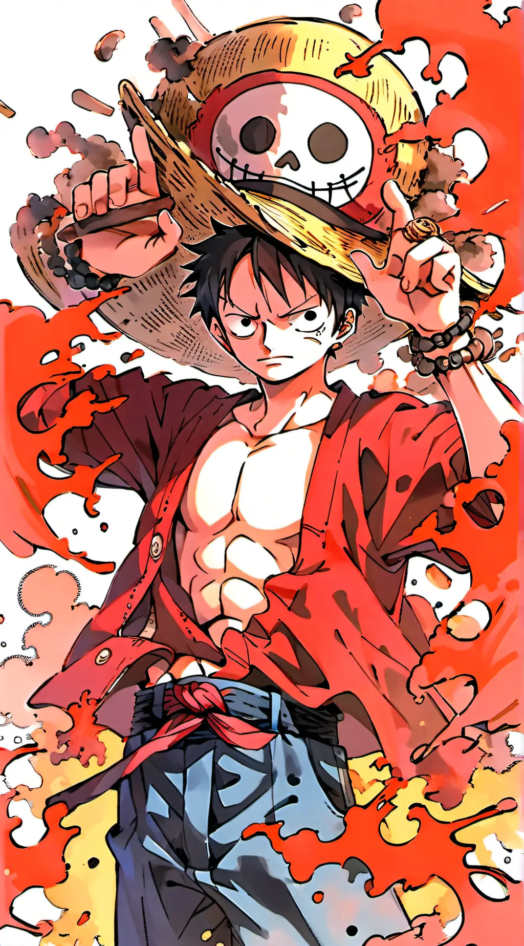 ai character: monkey d luffy background
