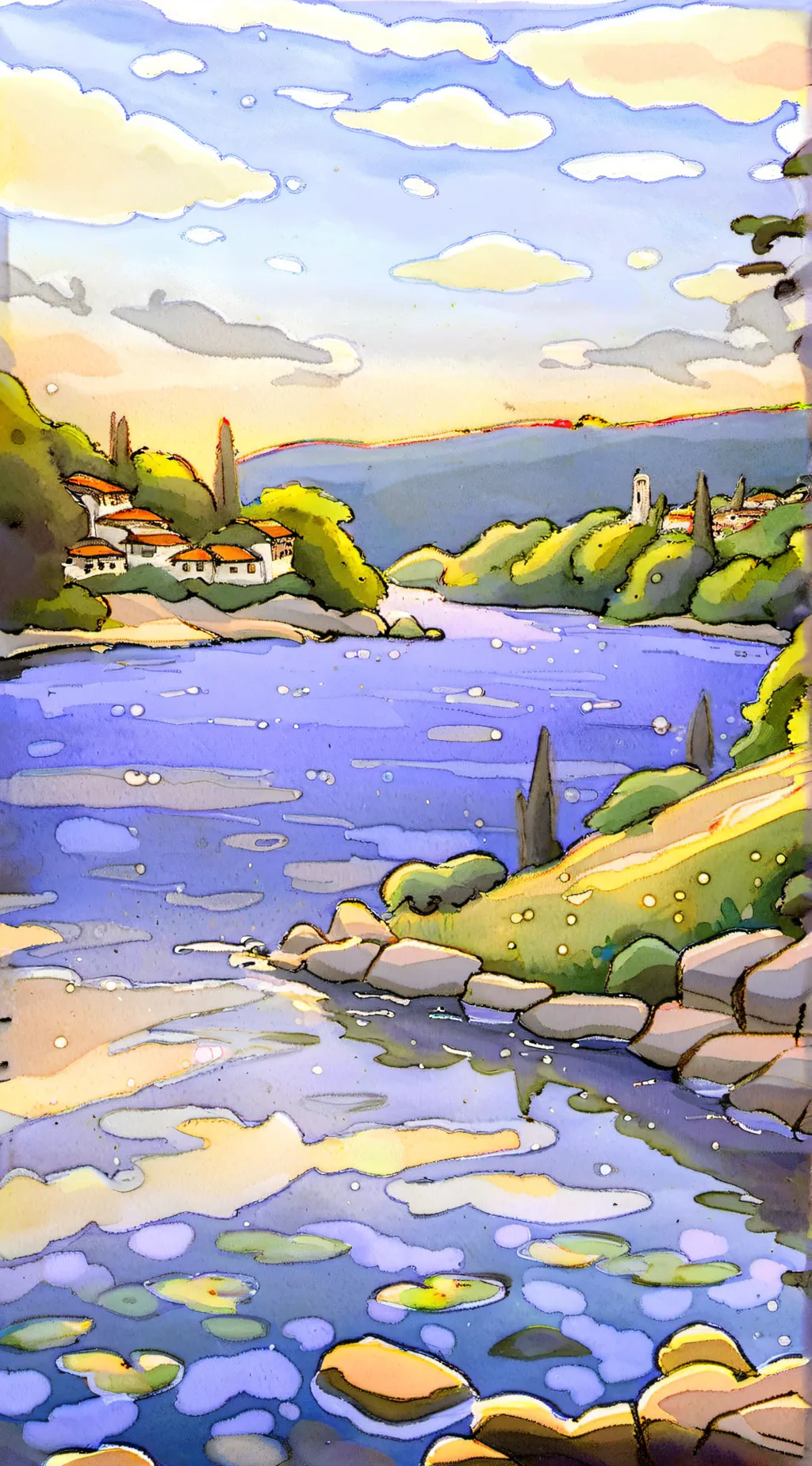 ai character: The river Angel background