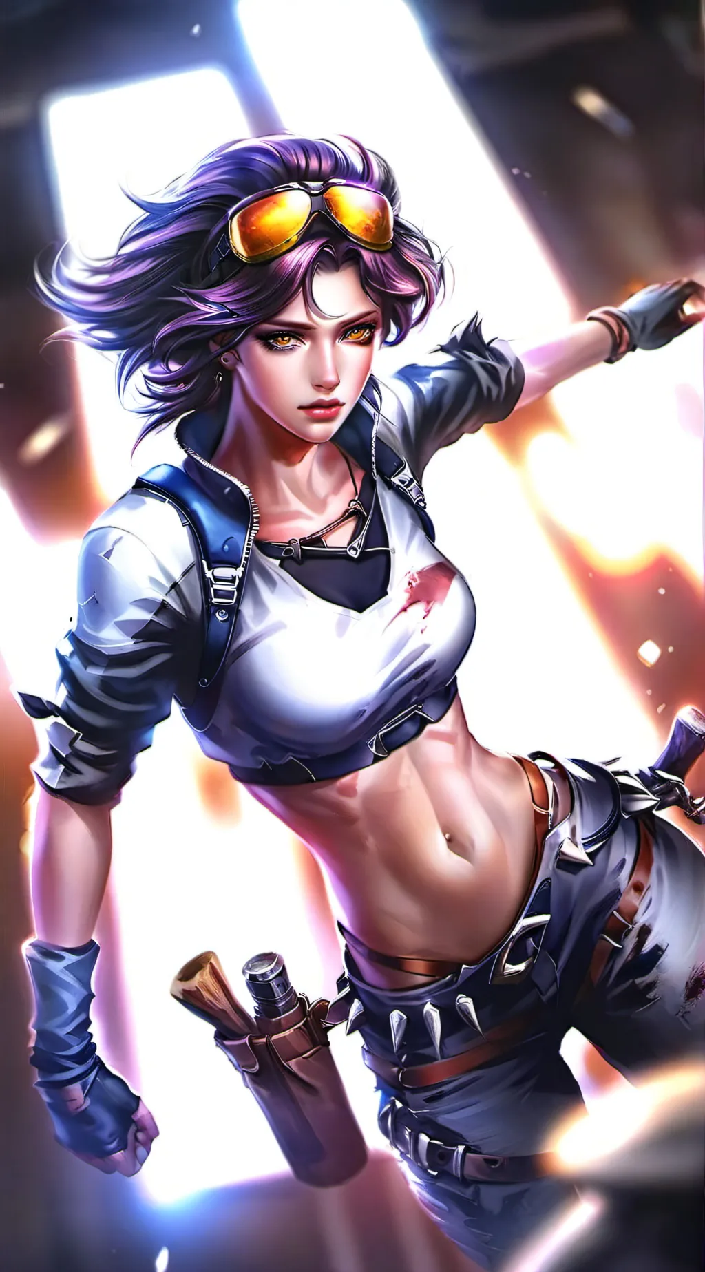 ai character: Wasteland Girl background