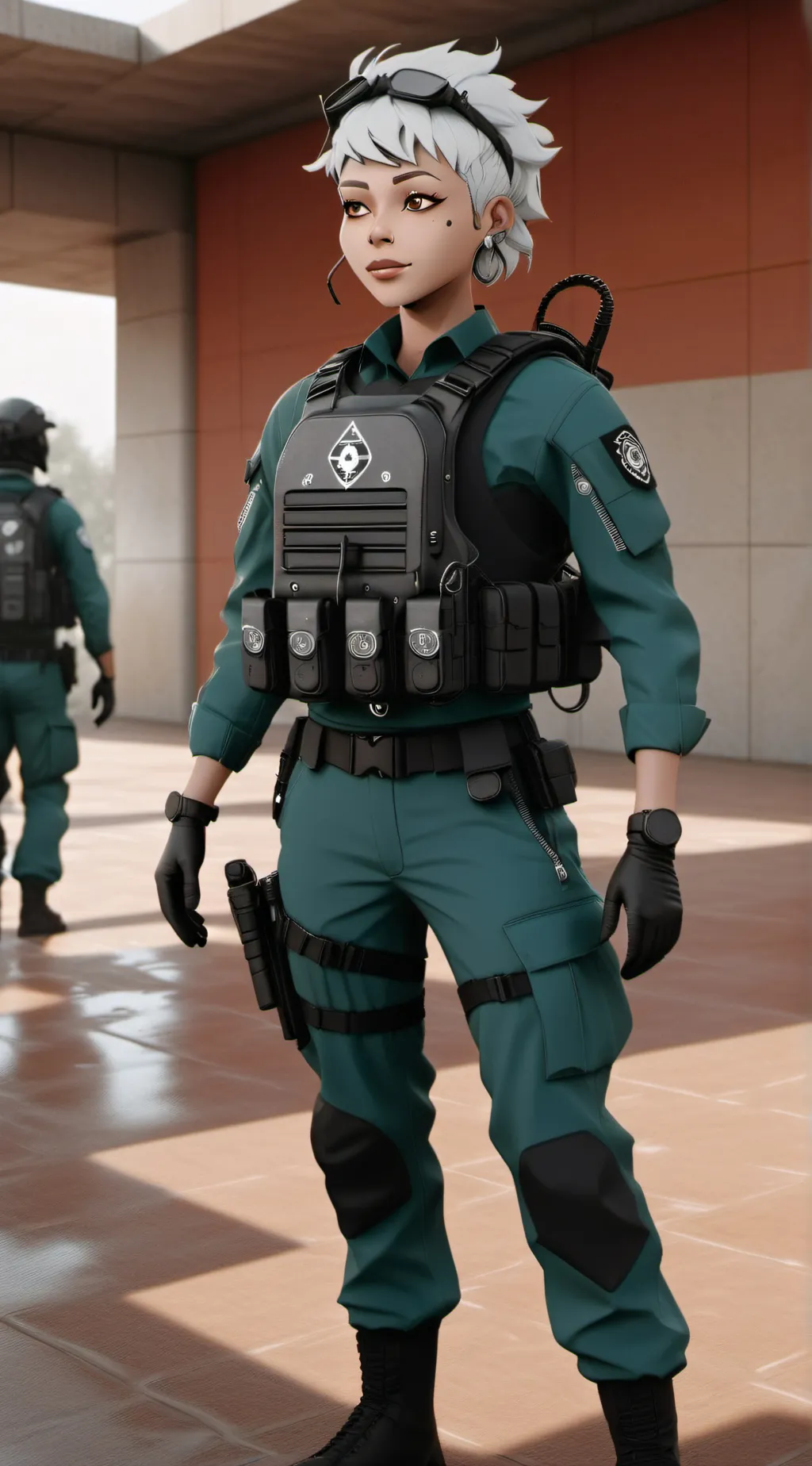 ai character: SCP  guard  background