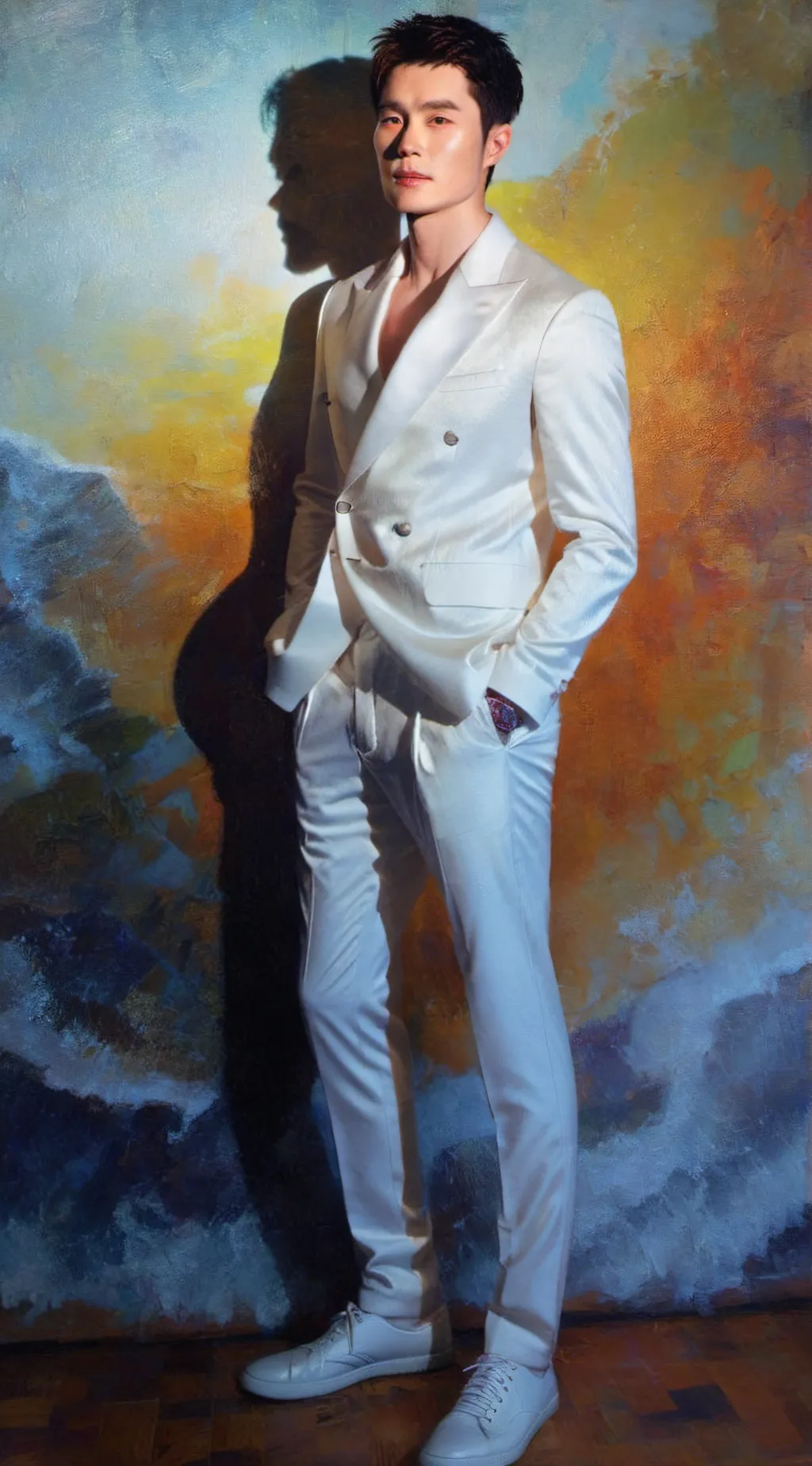 ai character: Chadwick Oh background