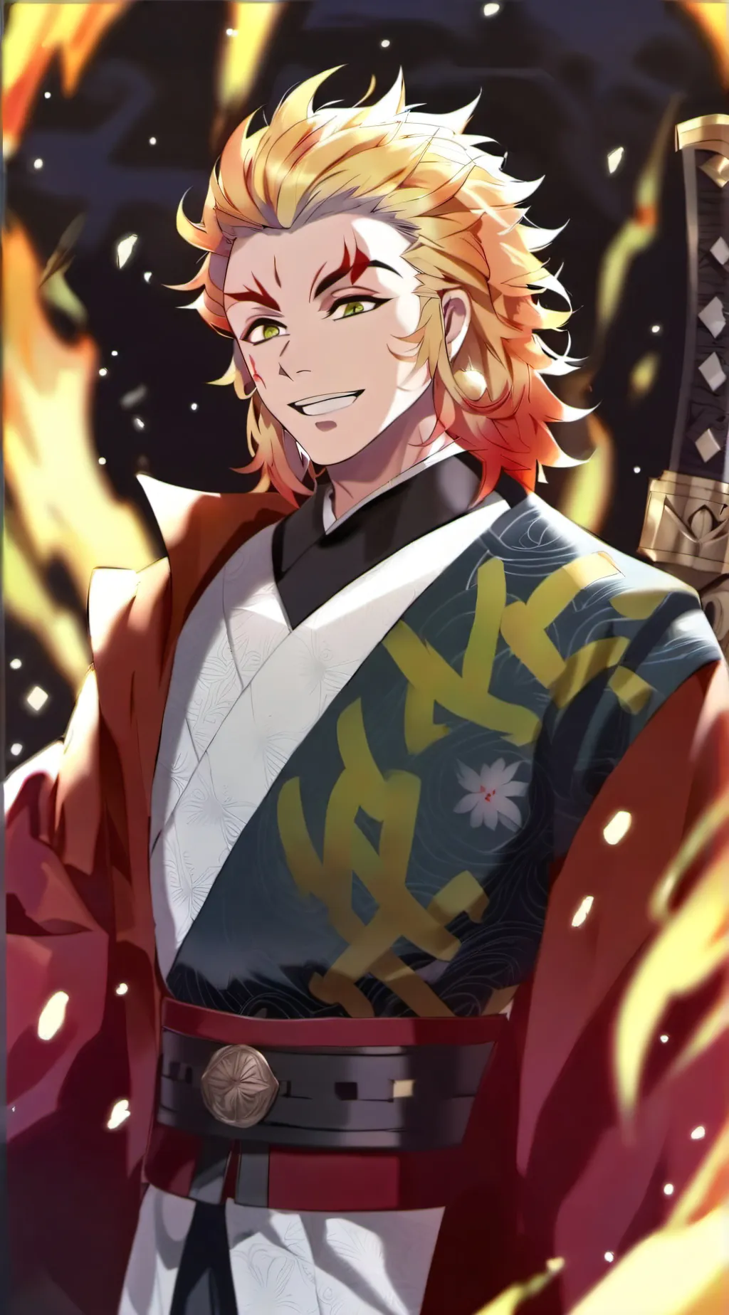 ai character: Rengoku  background