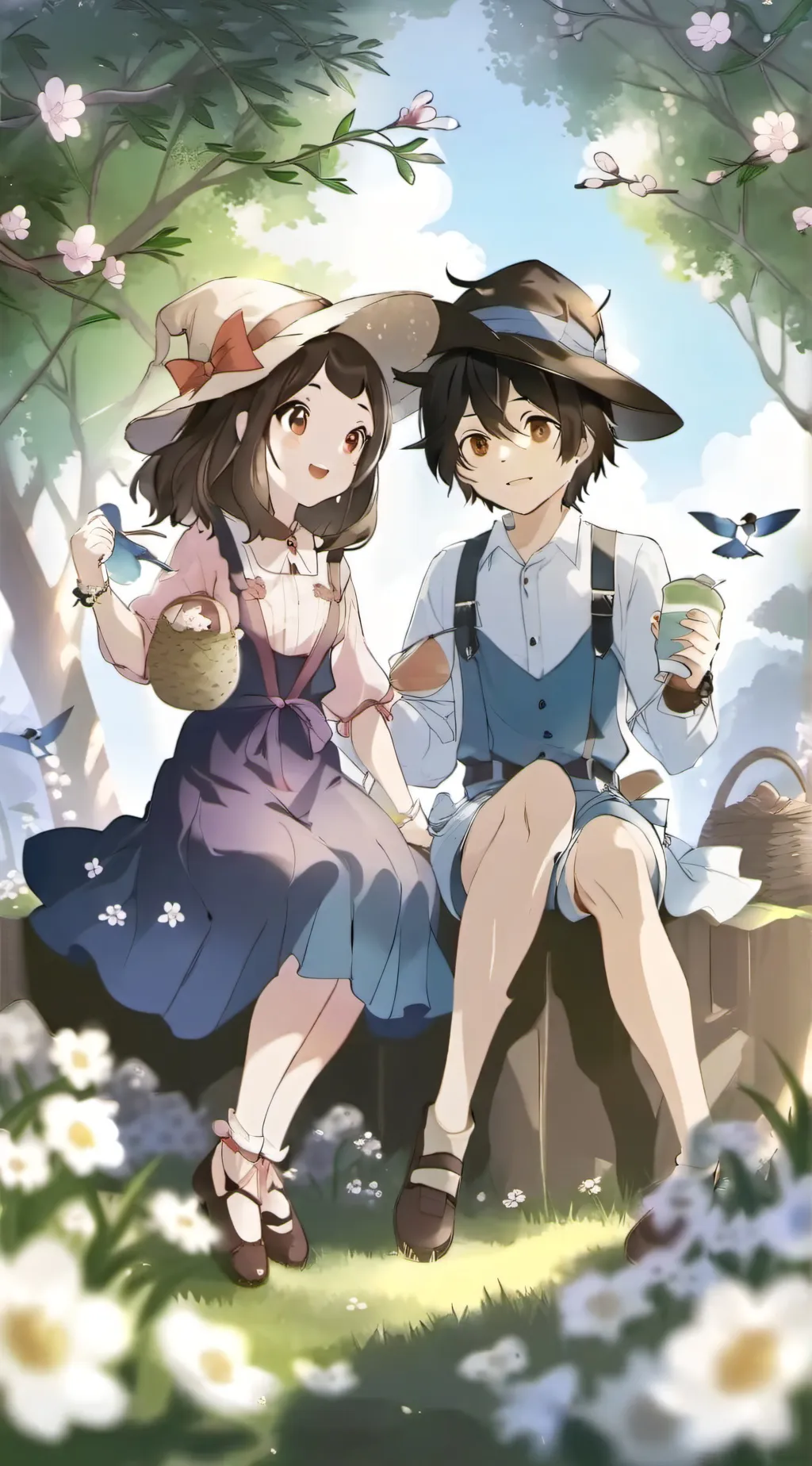 ai character: Mabel and dipper background