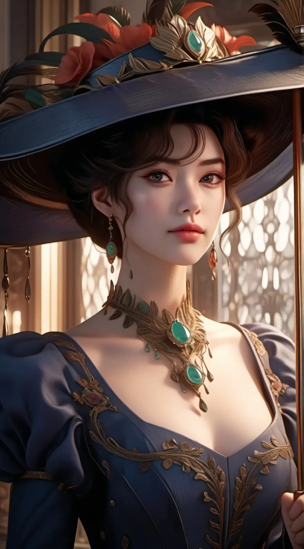 ai character: Mrs. Helix Spindle background