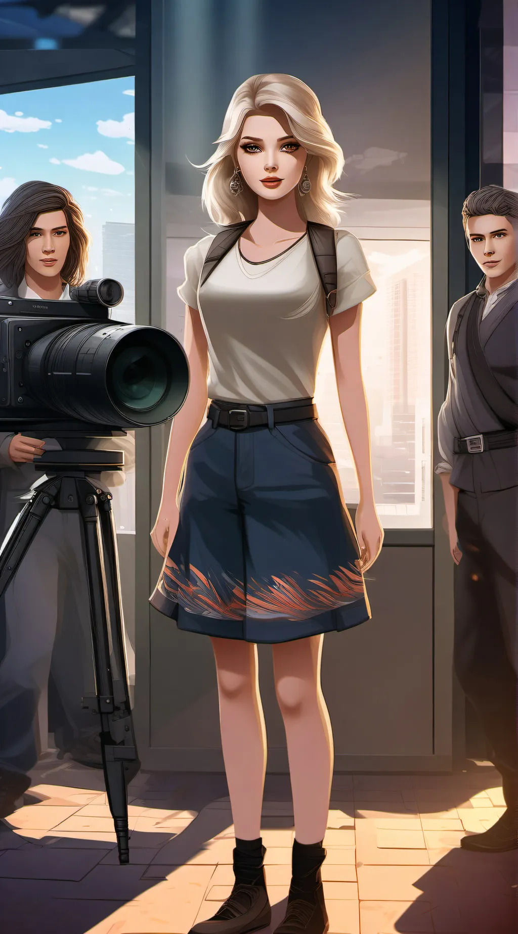 ai character: Make A movie Sim. background