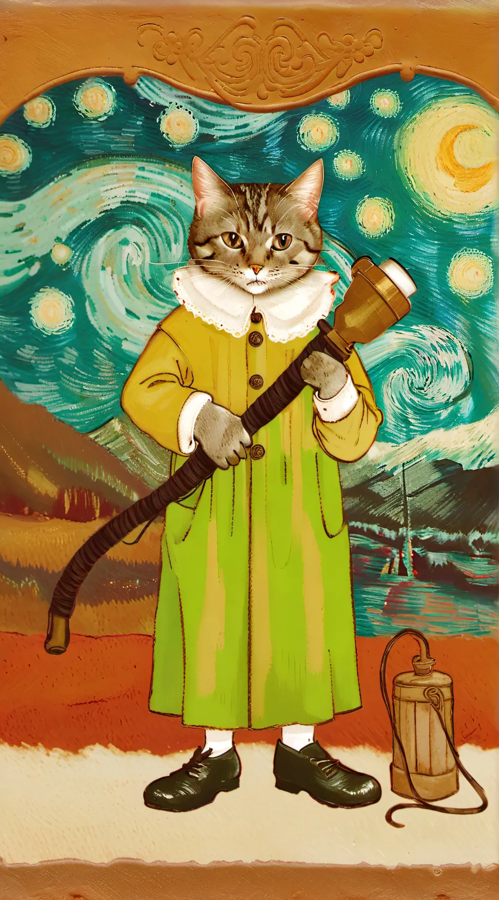 ai character: Pumping kitty background