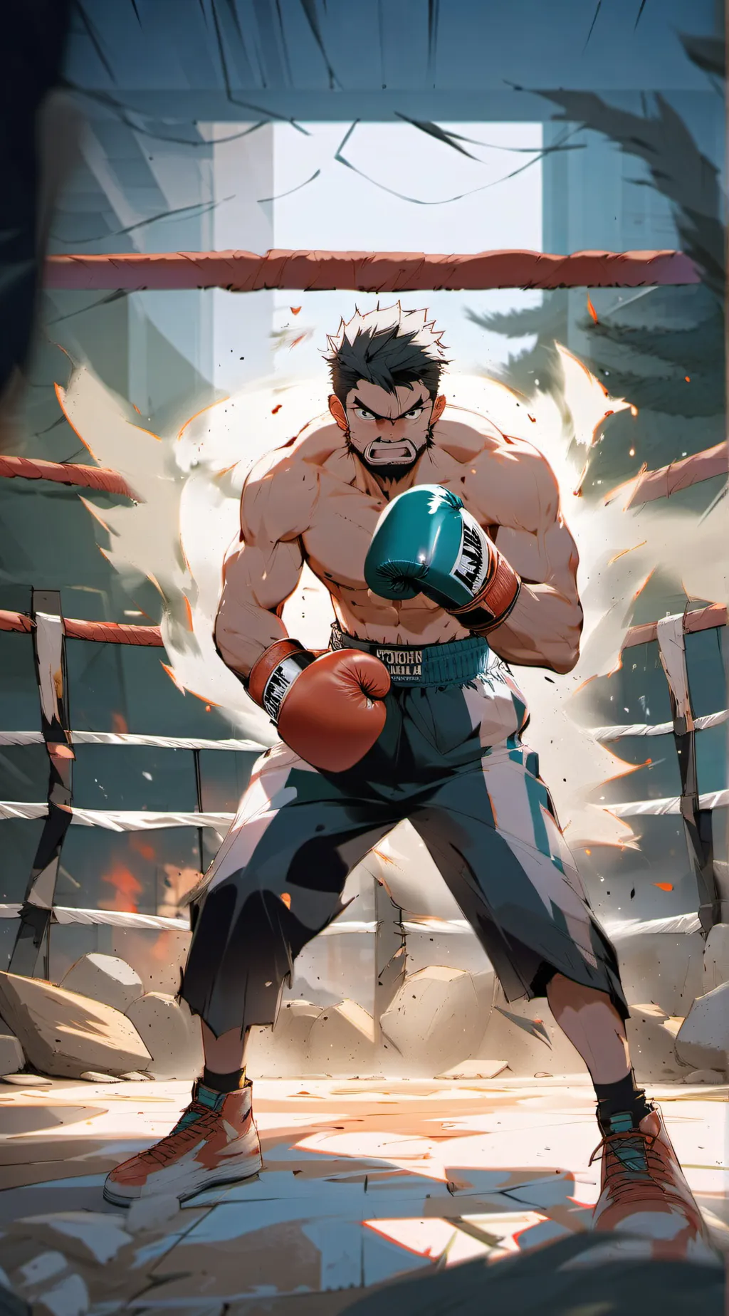 ai character: Boxing Fighter background