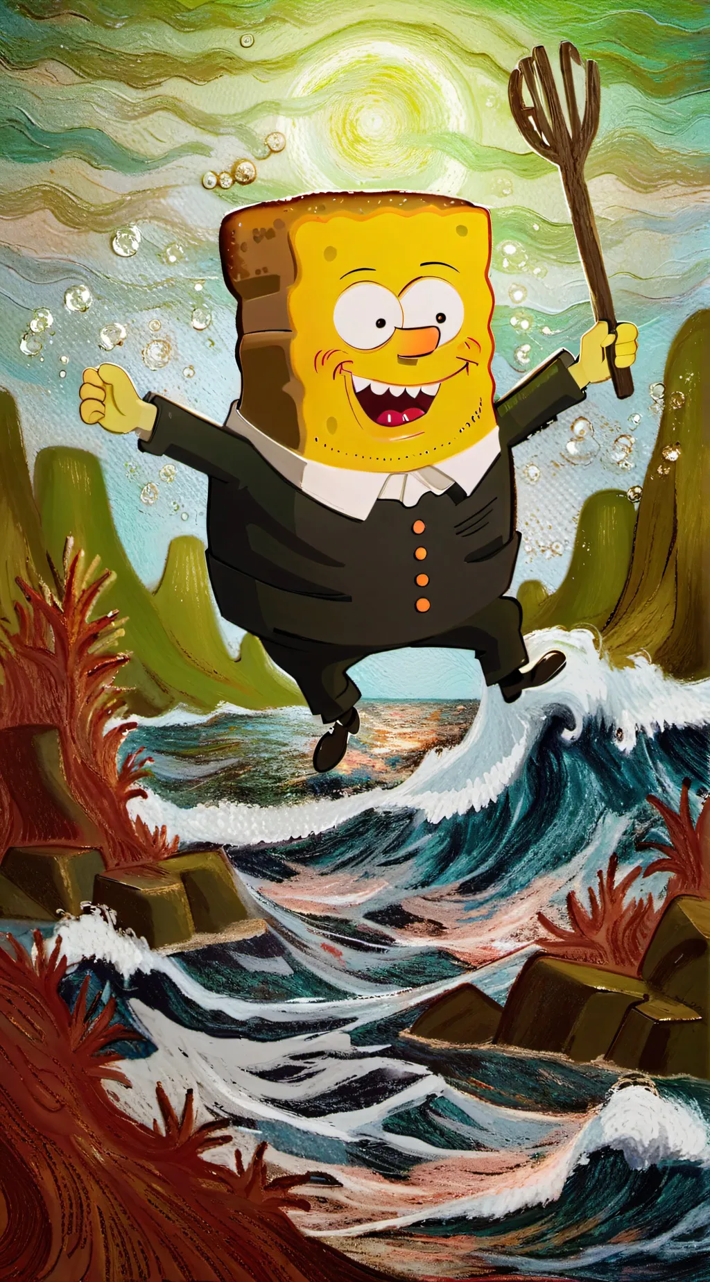 ai character: SPONGEBOB background