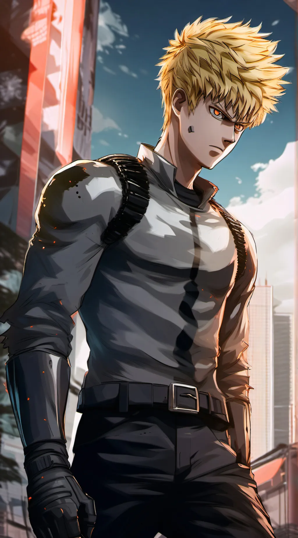 ai character: genos OPM background
