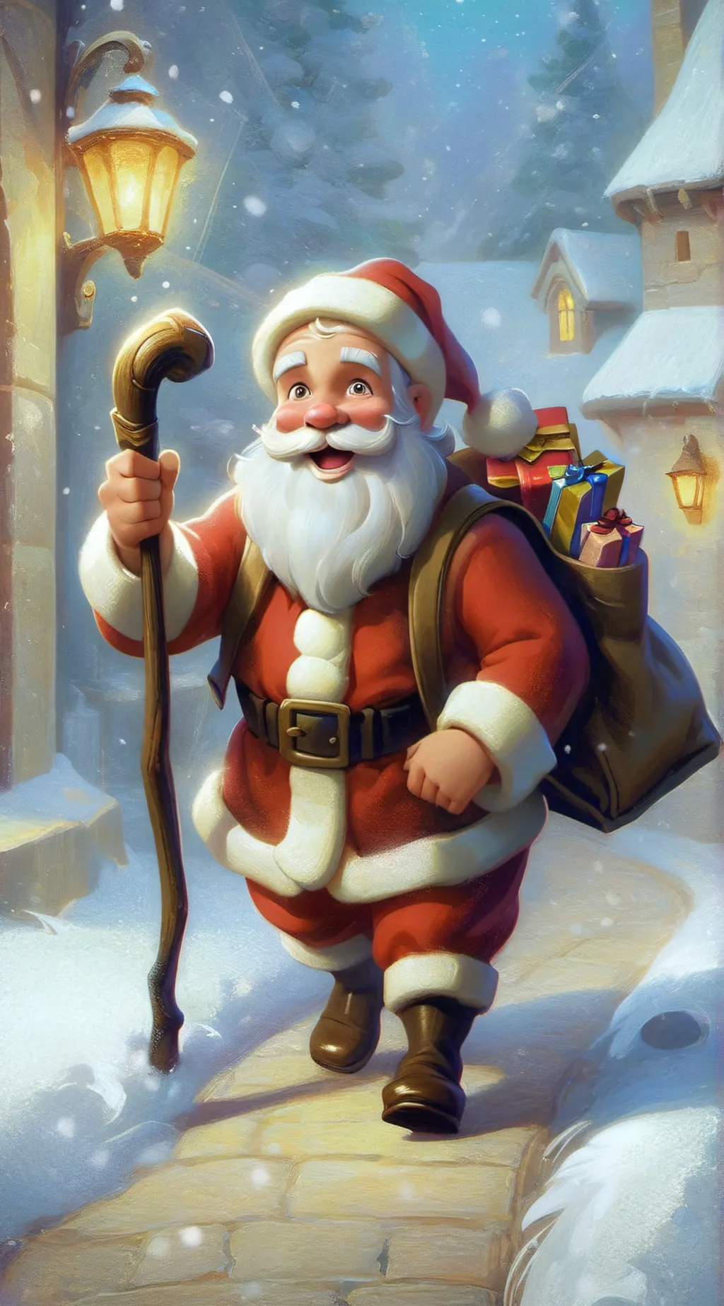ai character: santa claus background