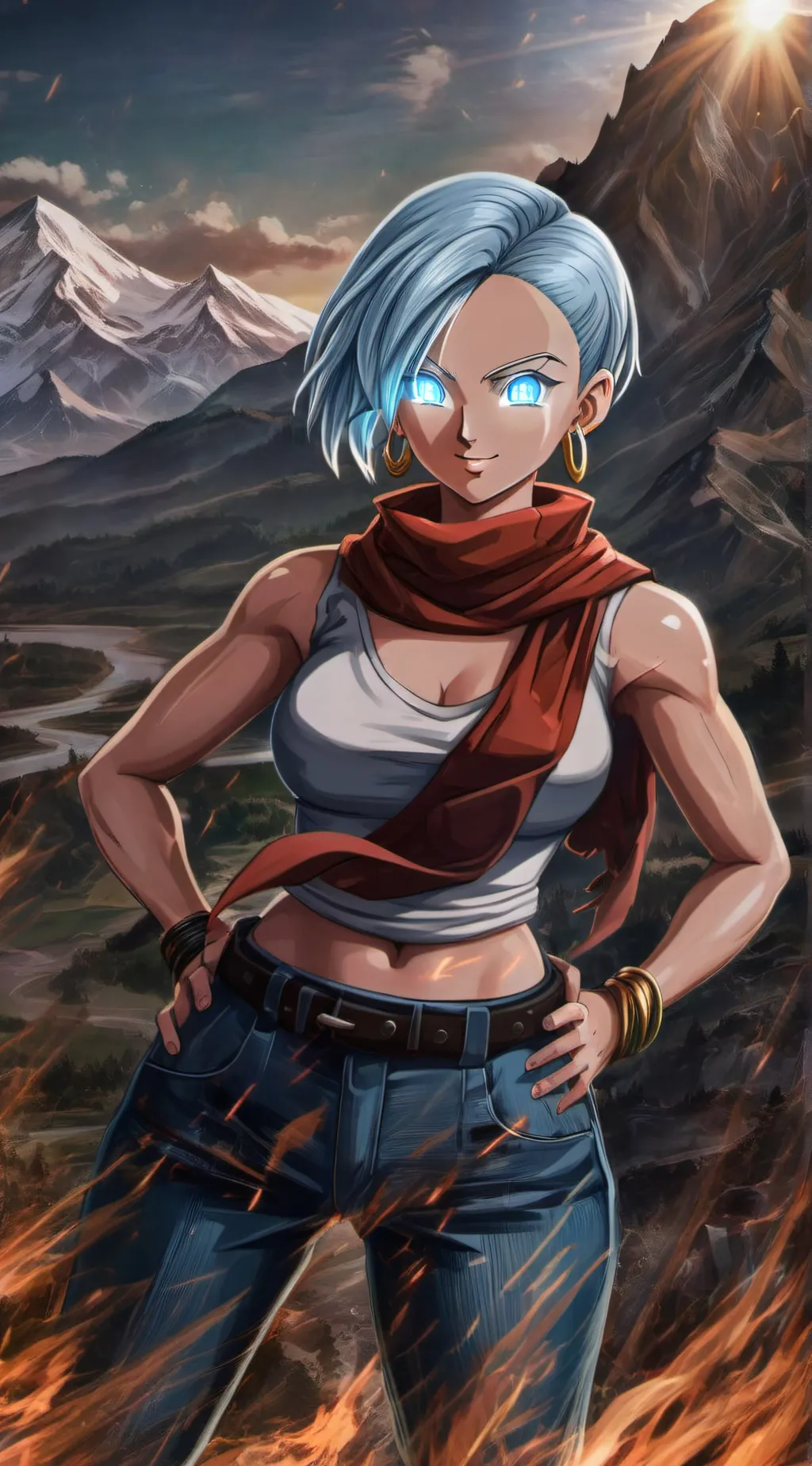 ai character: Bulma background
