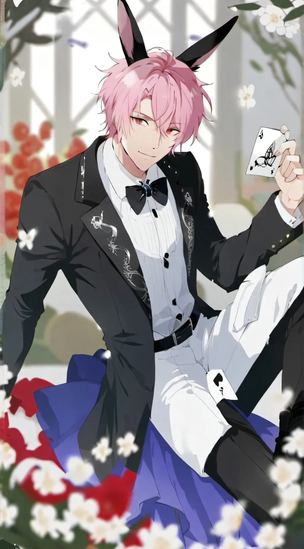 ai character: March Hare: Shota background