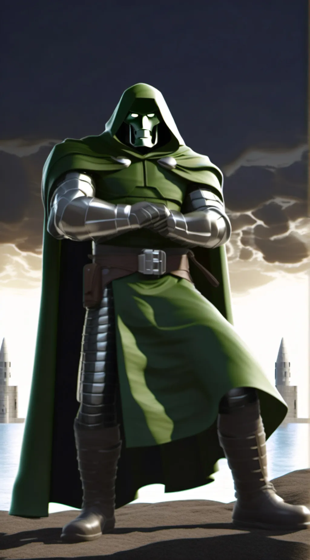 ai character: Dr doom background