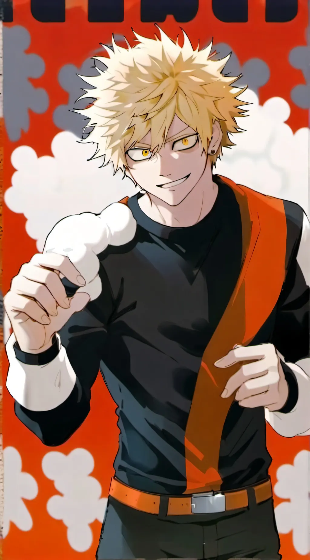 ai character: bakugo  background