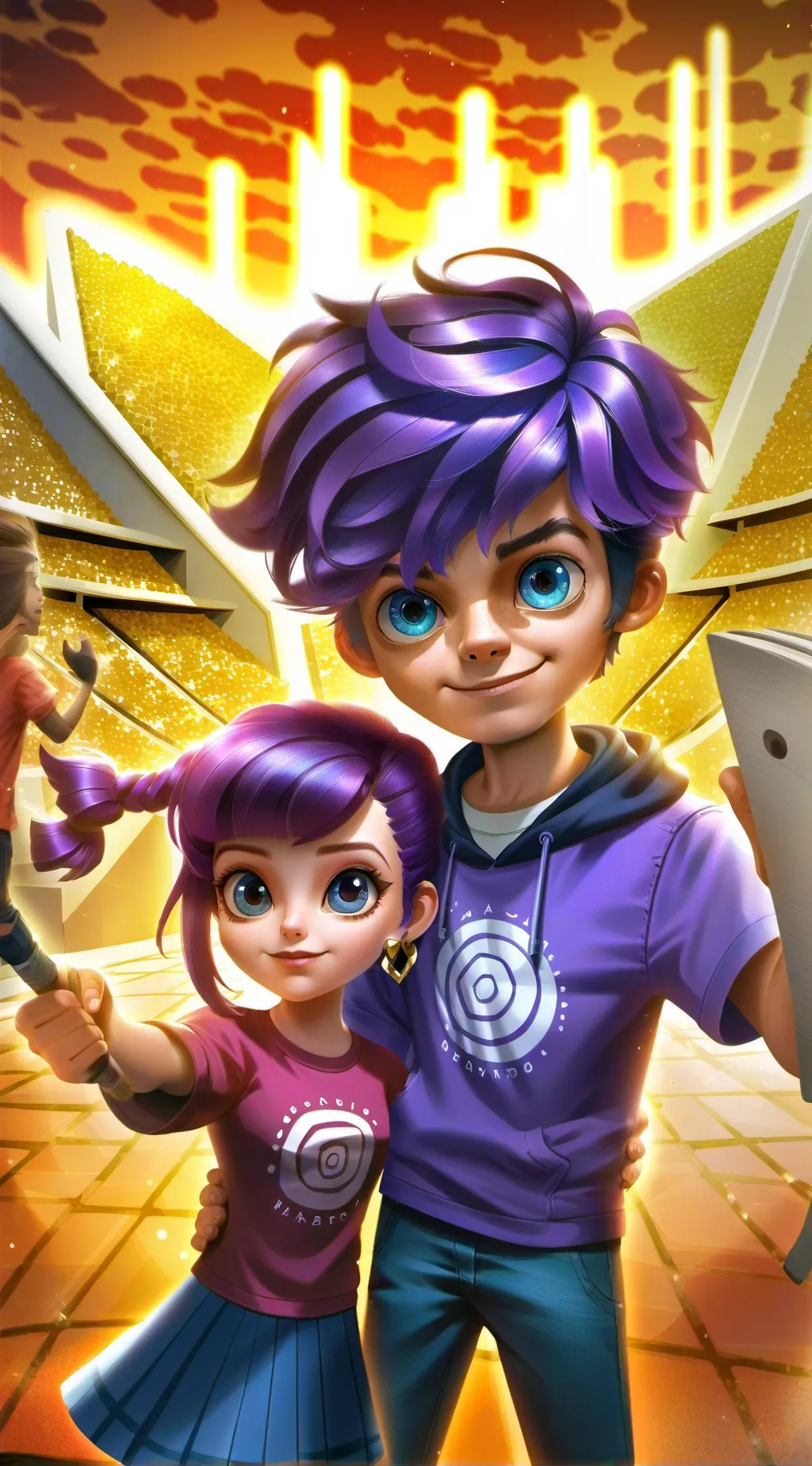 ai character: Mille & Milo  background