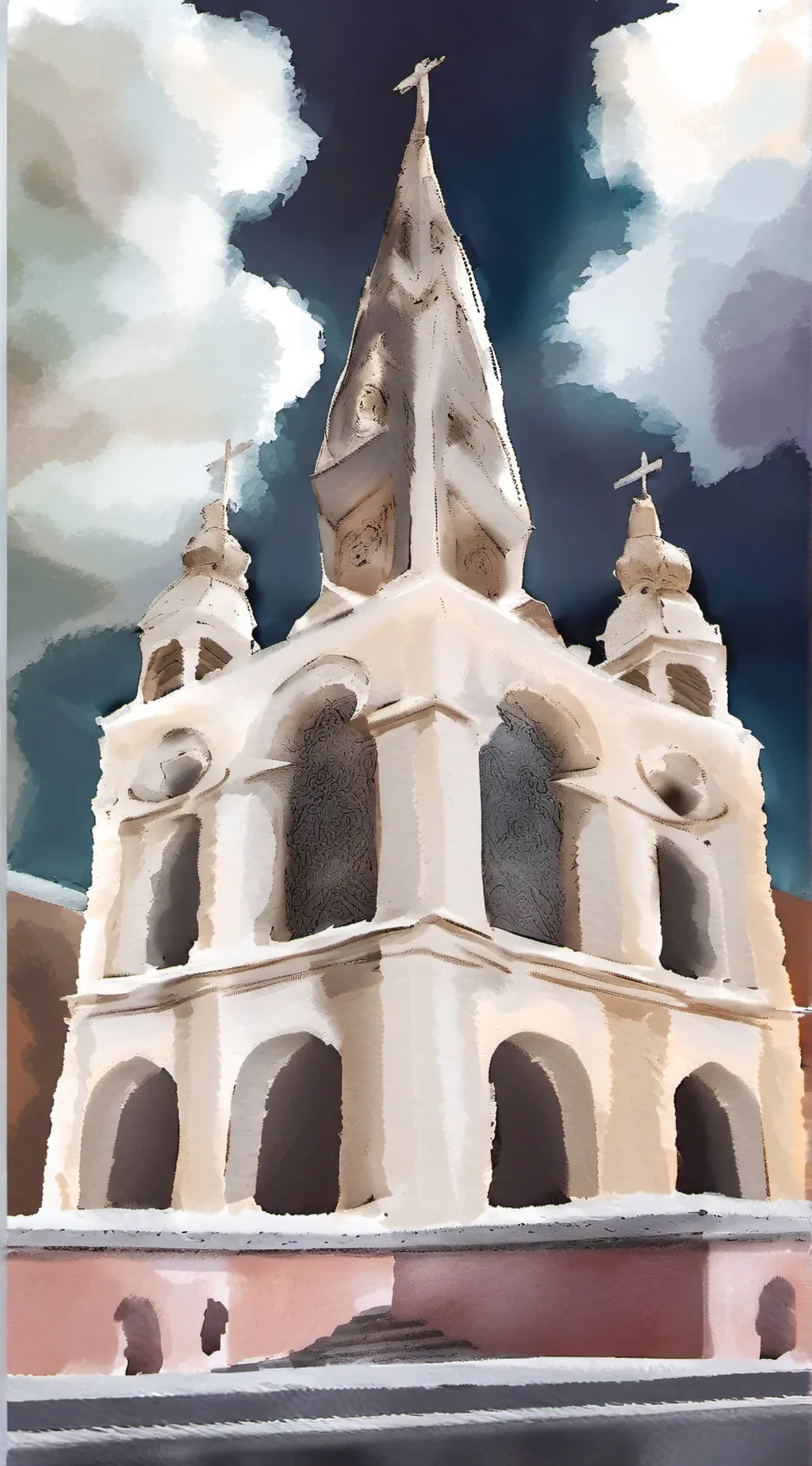 ai character: beyblade cathedral background