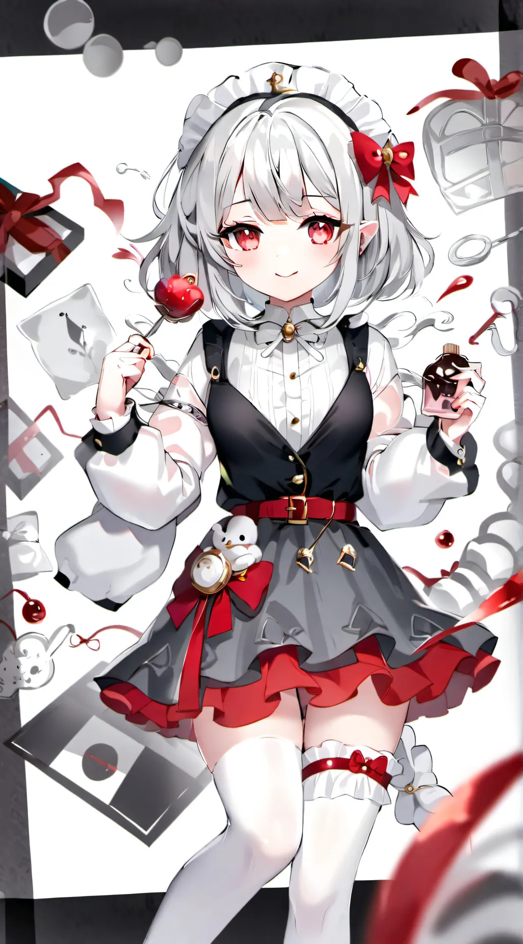 ai character: snow  background