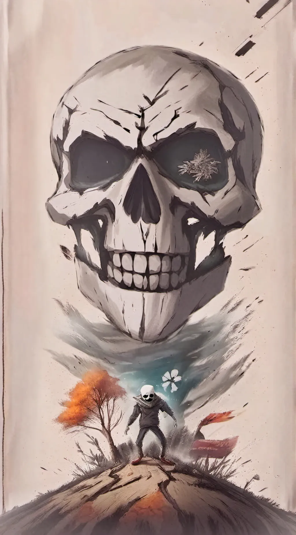 ai character: Sans background