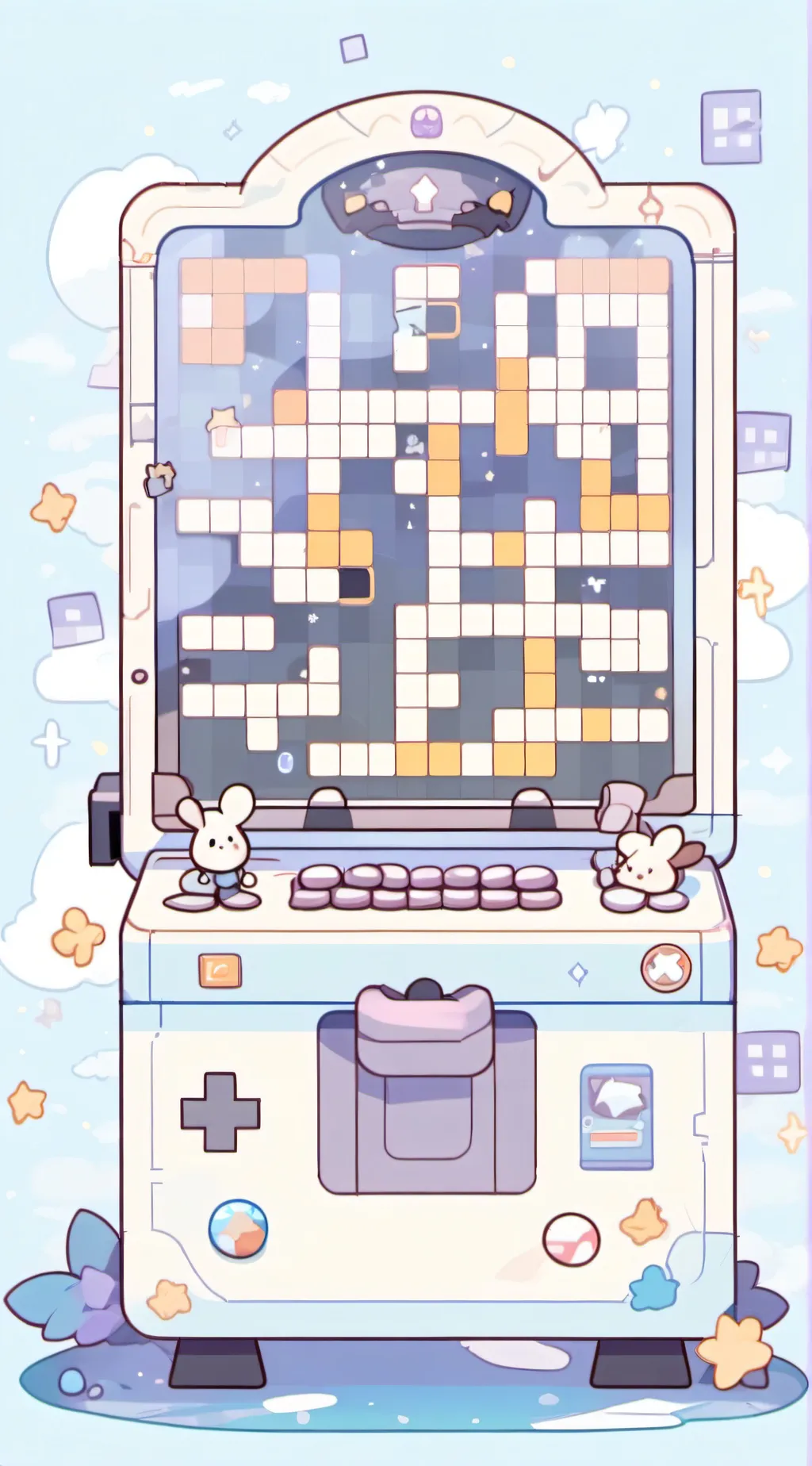 ai character: Crossword Pinball background