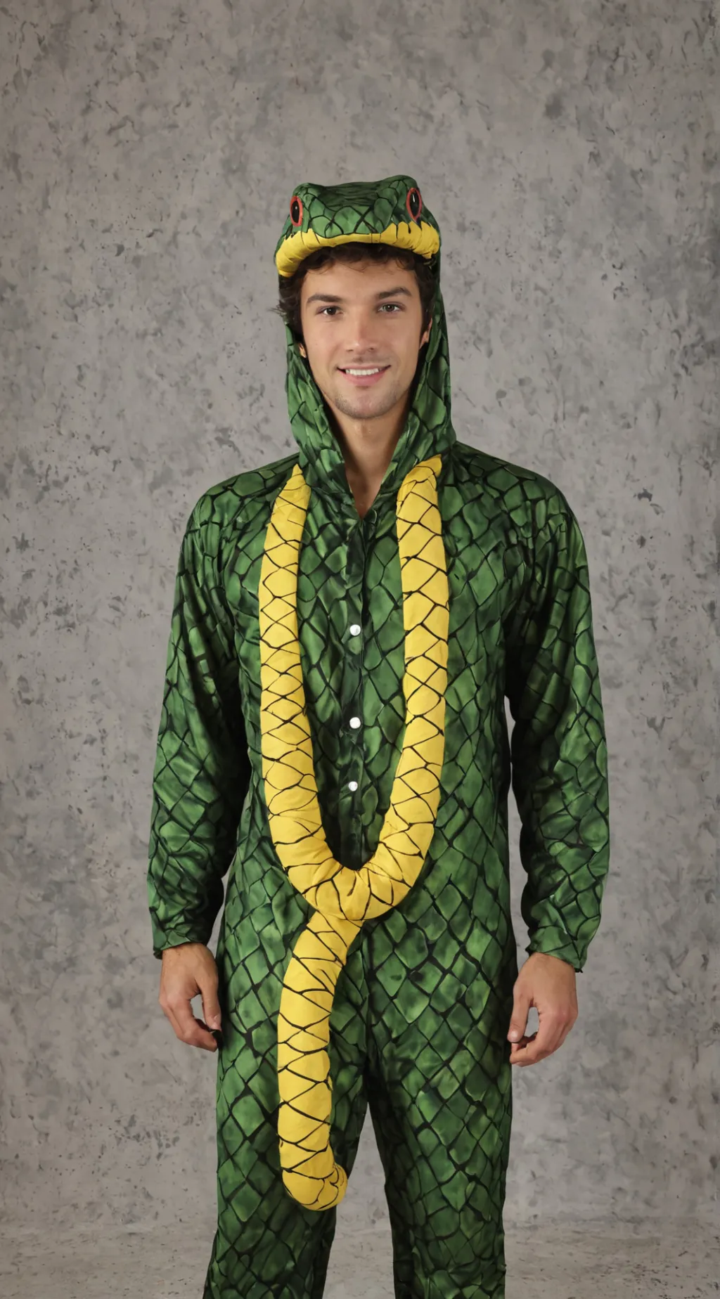 ai character: snake costume background