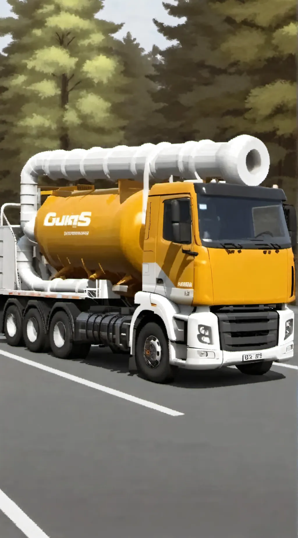 ai character: Vacuum truck  background