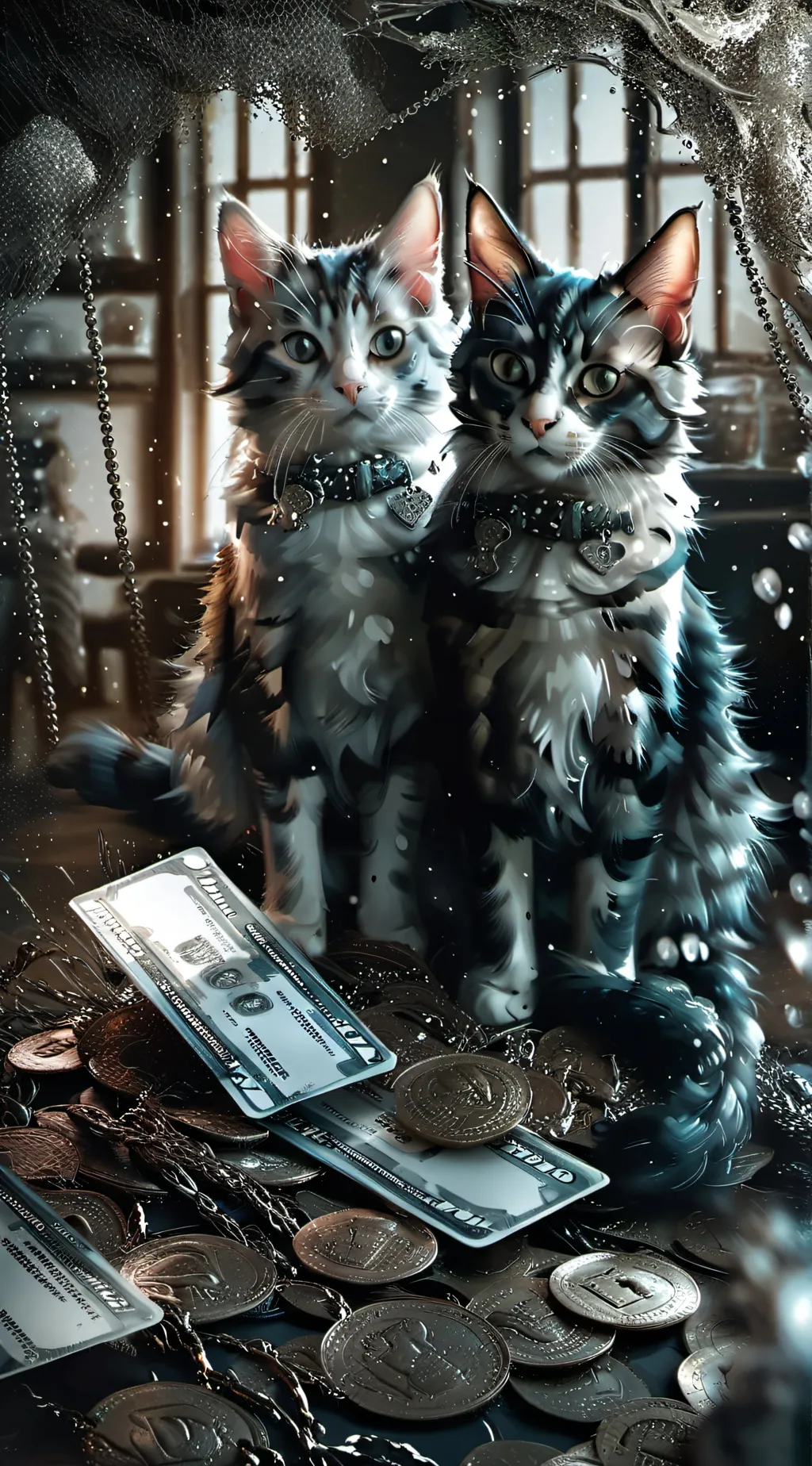 ai character: kittens background