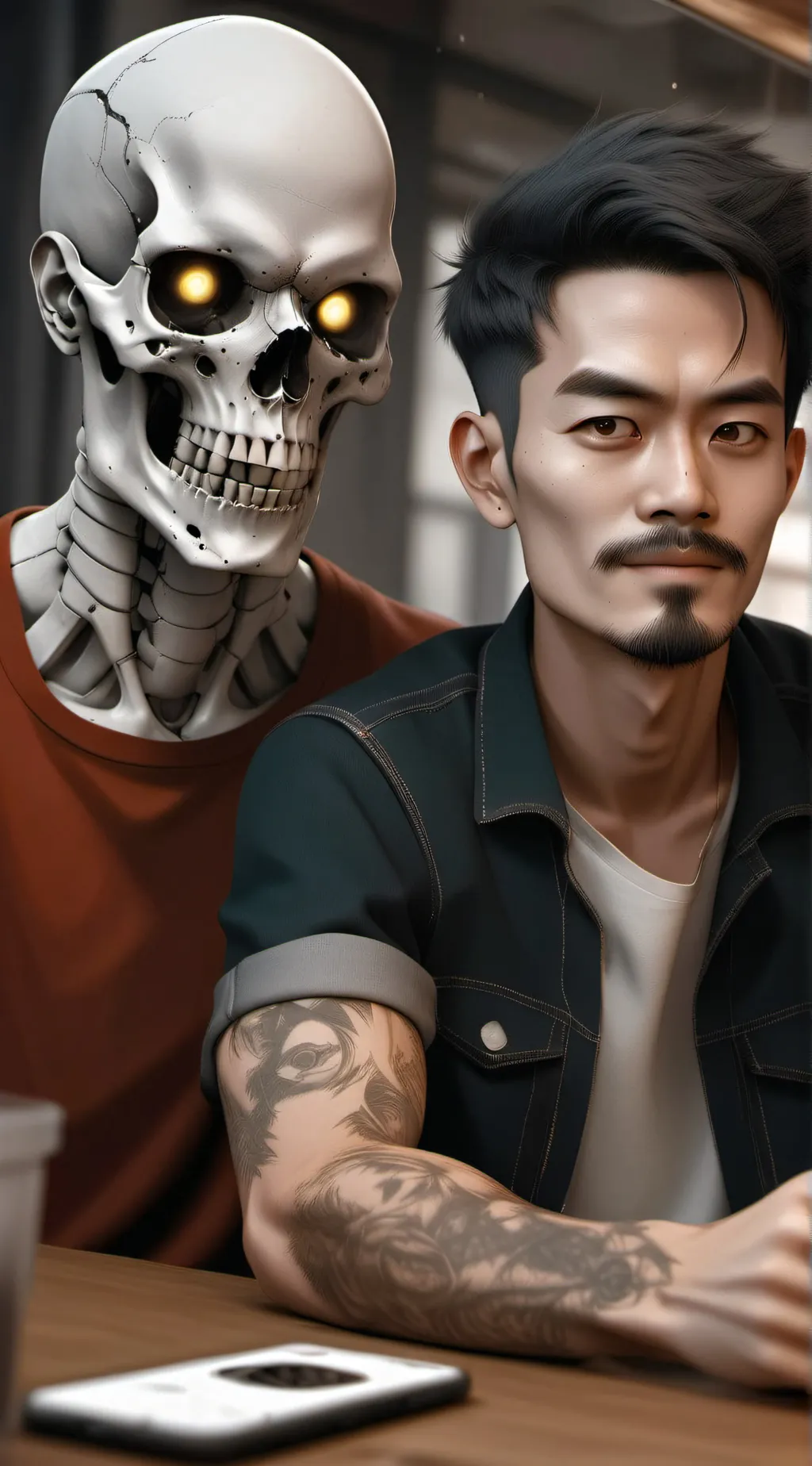 ai character: Skelet💀 background