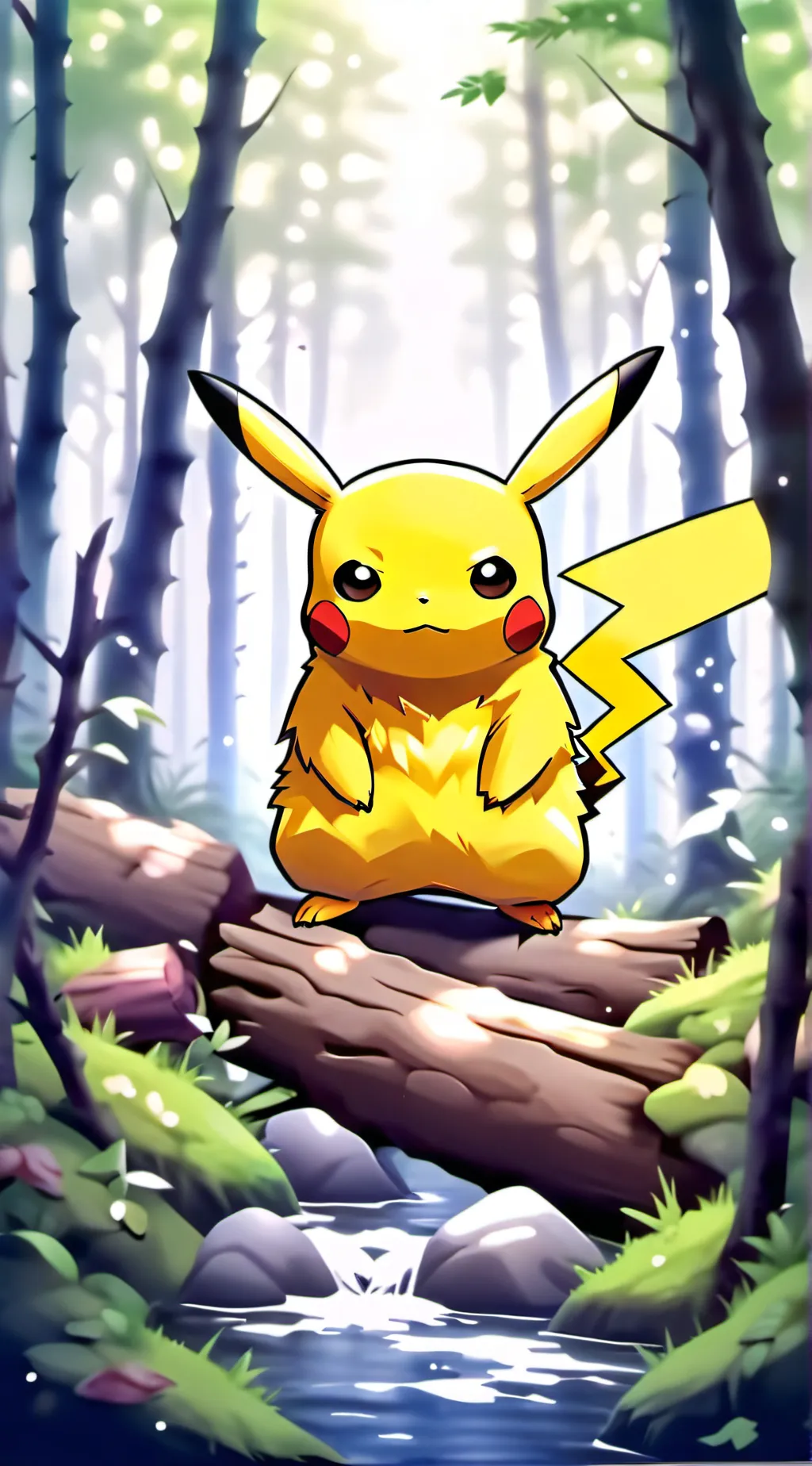 ai character: Giant Pikachu background