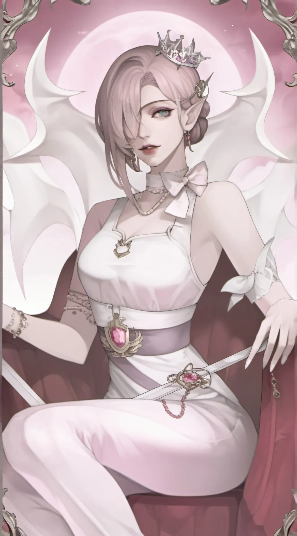 ai character: Queen Devina  background