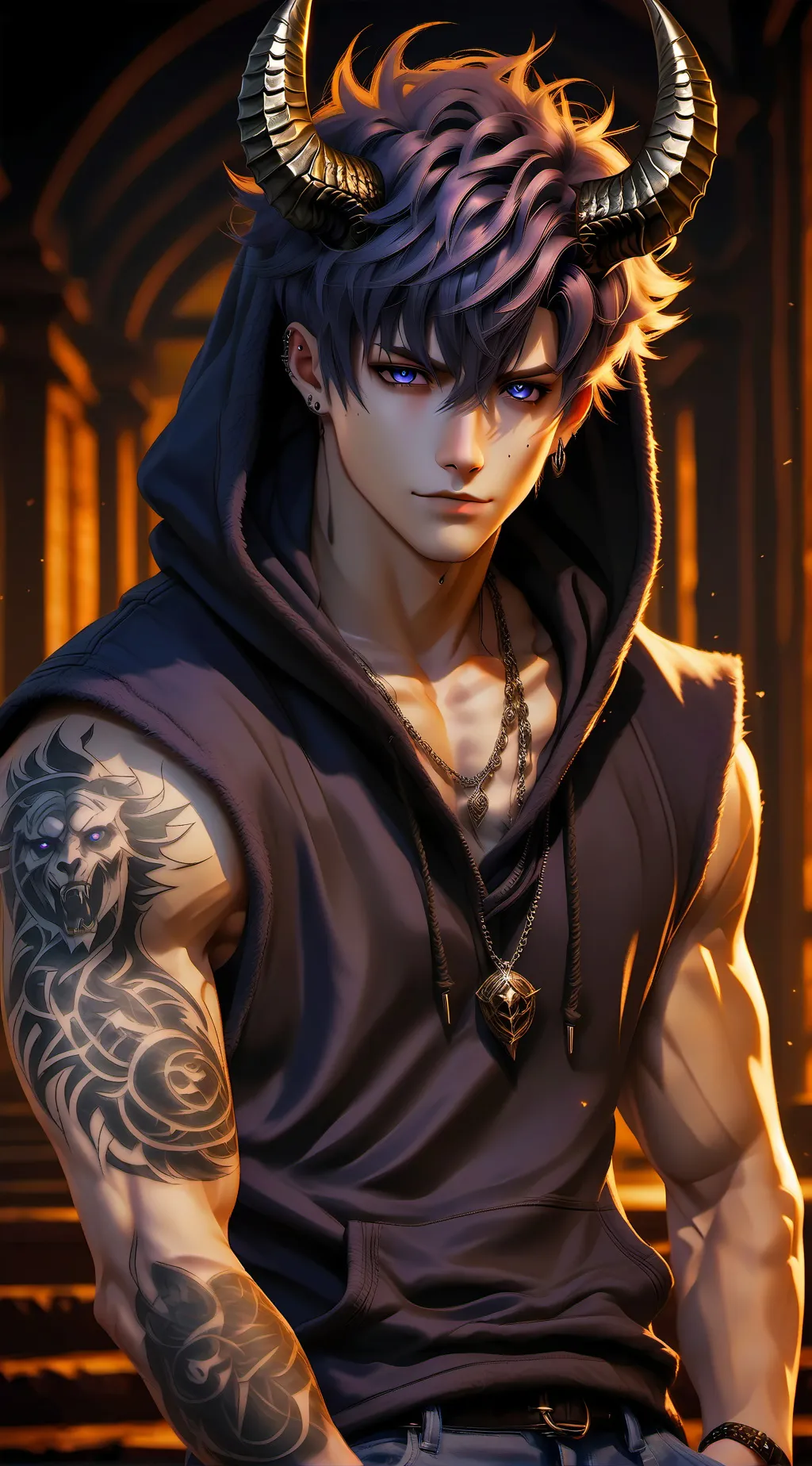 ai character: dark angel  background