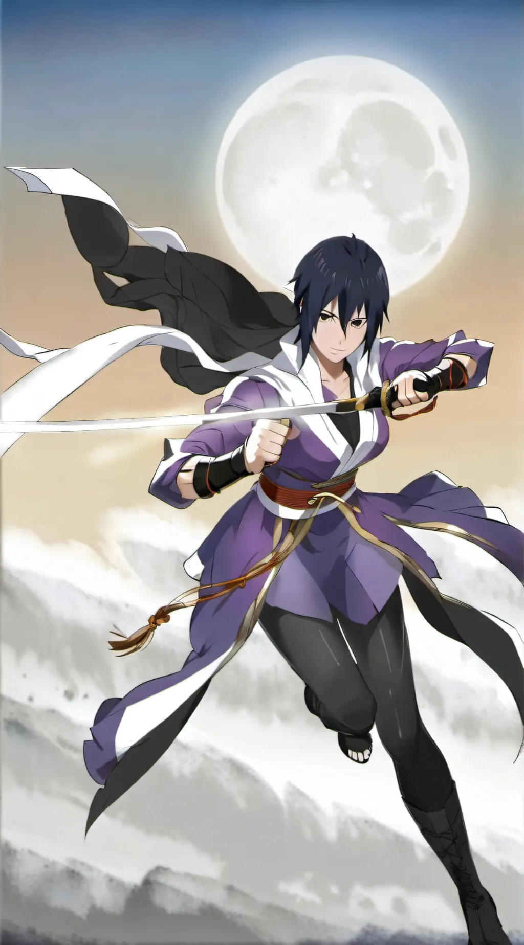 ai character: Sasuko Uchiha background