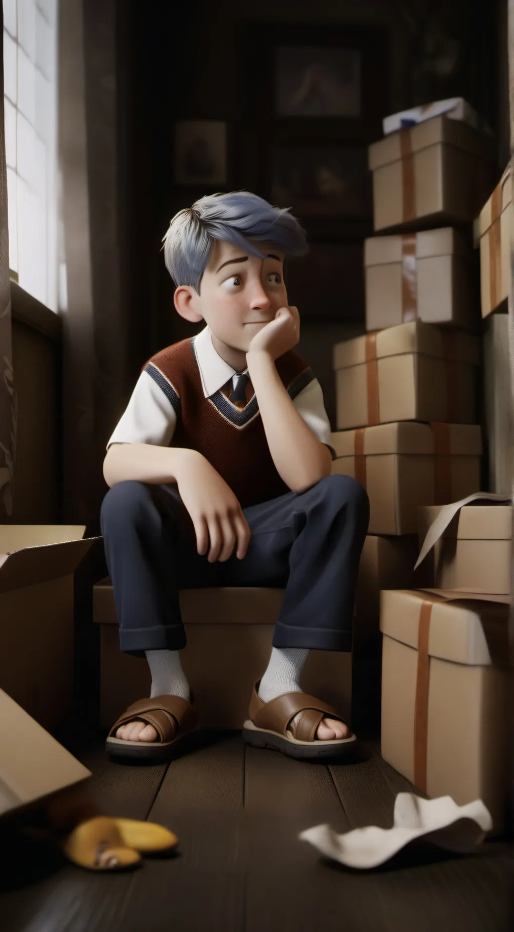ai character: Stephen Crandall  background