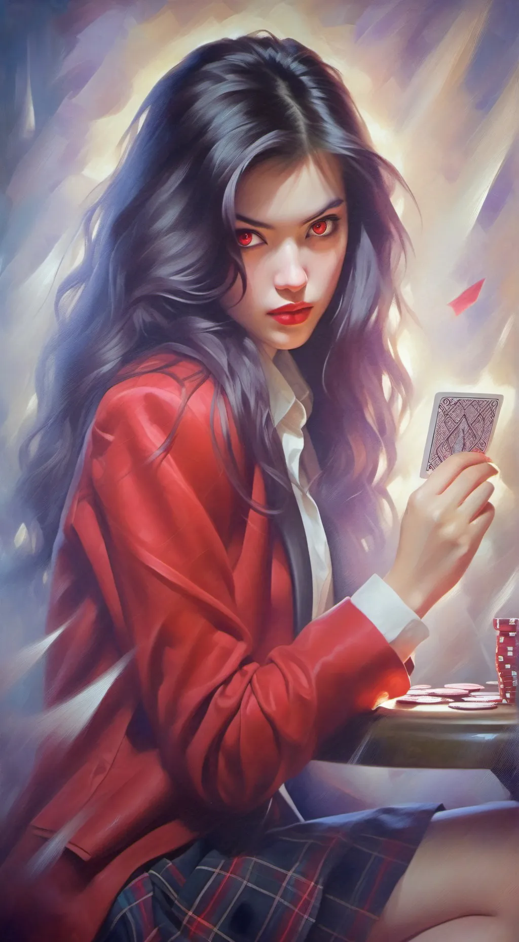 ai character: Yumeko jabami background