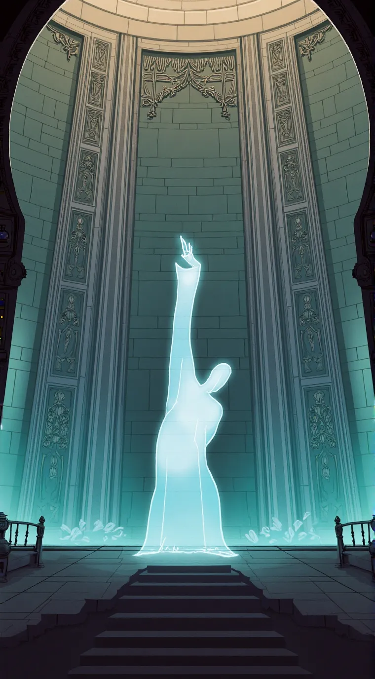 ai character: The lost temple background