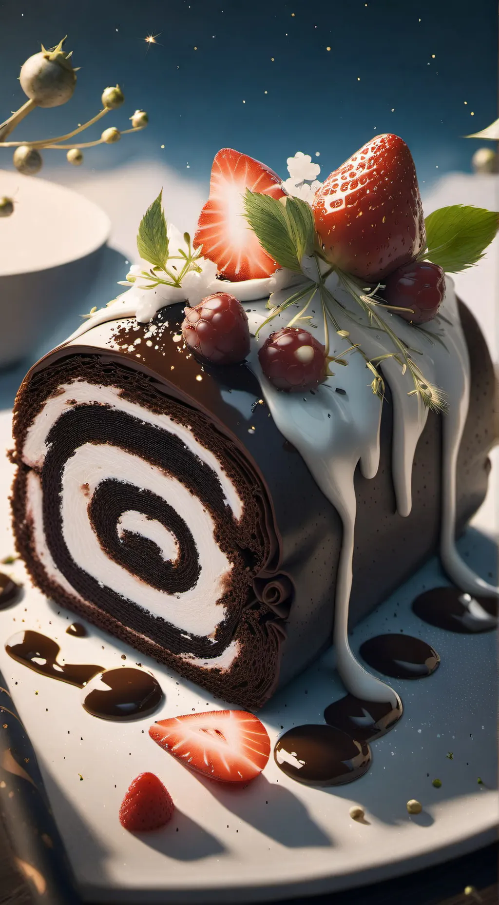 ai character: fruit cake angst background