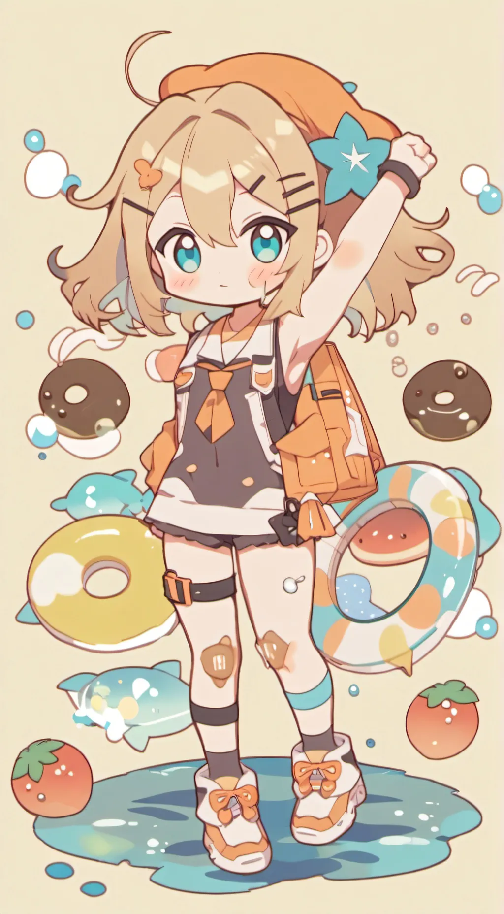 ai character: Mha pool pickme background