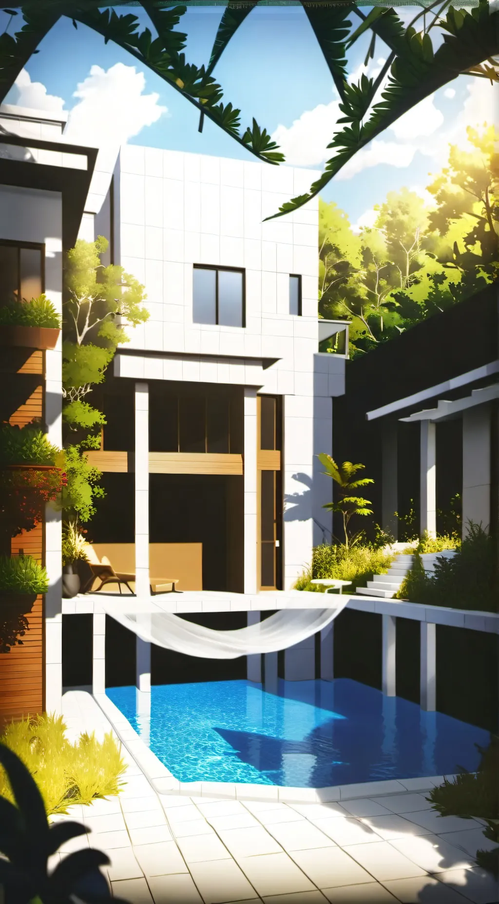 ai character: TU CASA HERMOS@ background