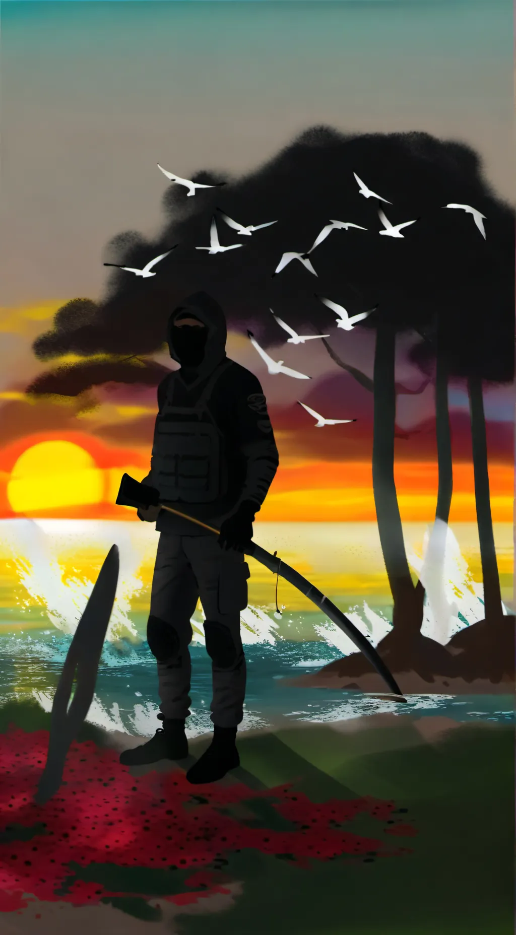 ai character: fisher man background
