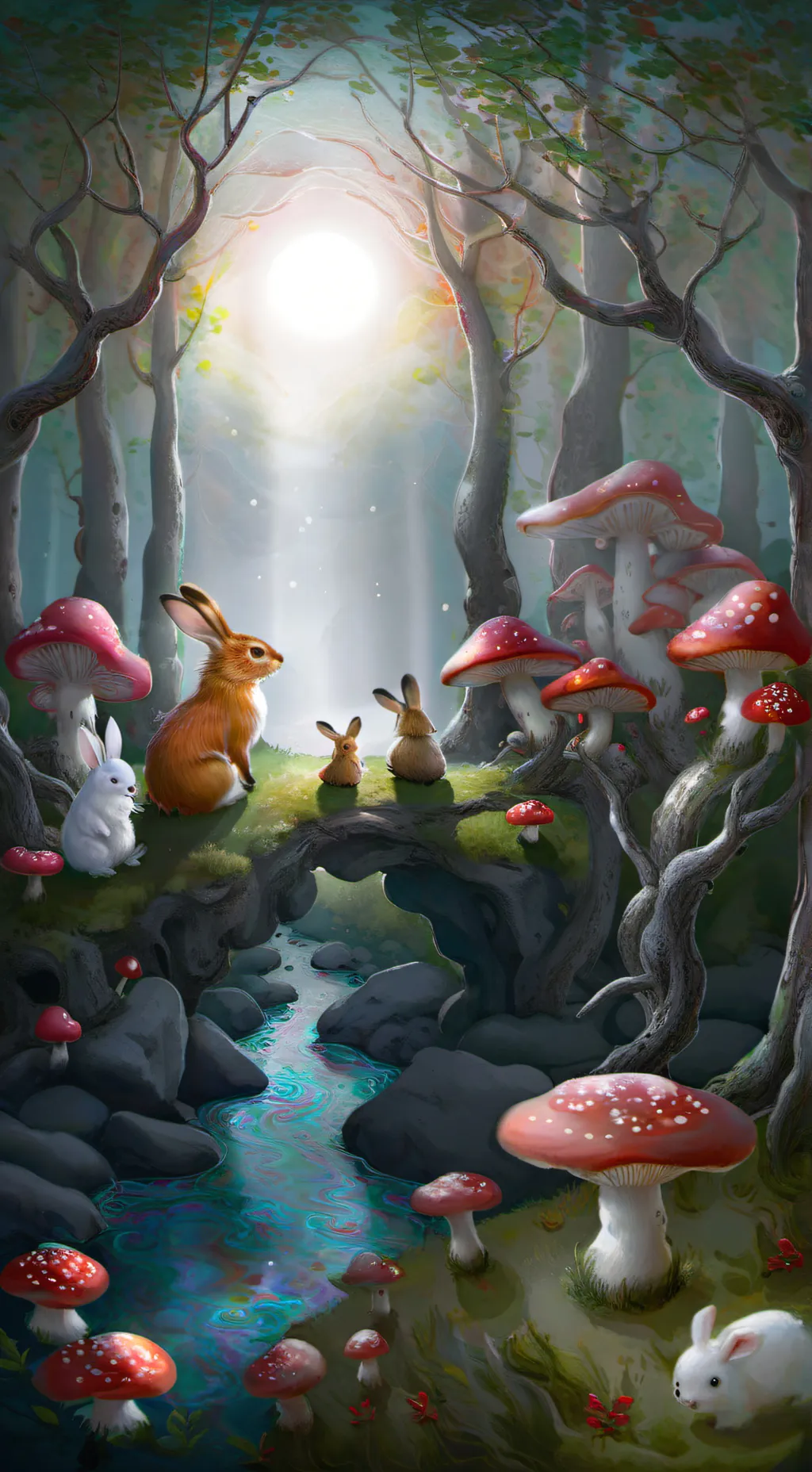 ai character: wonderland background