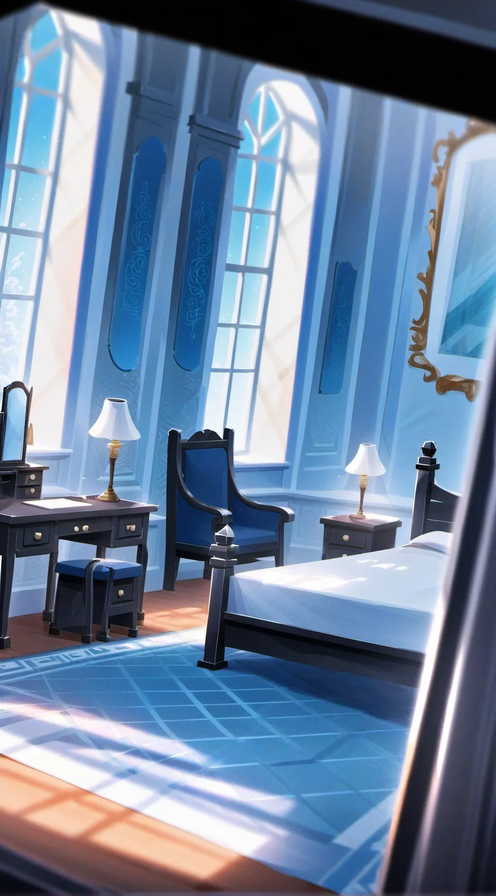 ai character: mysterious room background